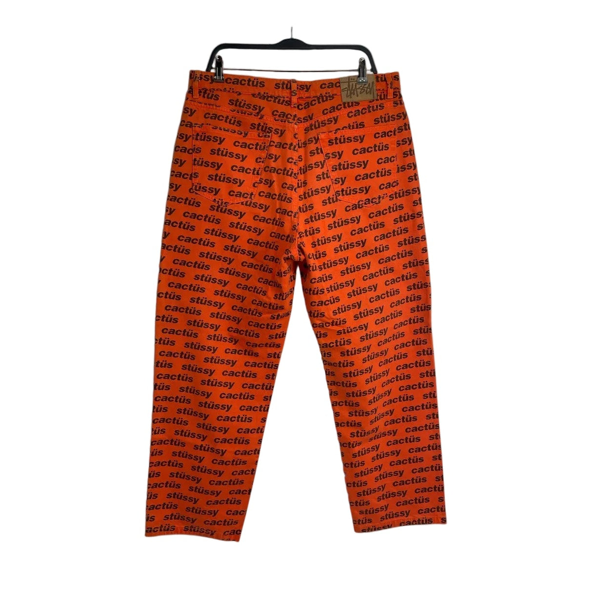STUSSY/CACTUS PLANT FLEA MARKET/Straight Pants/34/Denim/ORN/All Over Print/BIG OL JEANS\ BRAND ALL OVER view 2