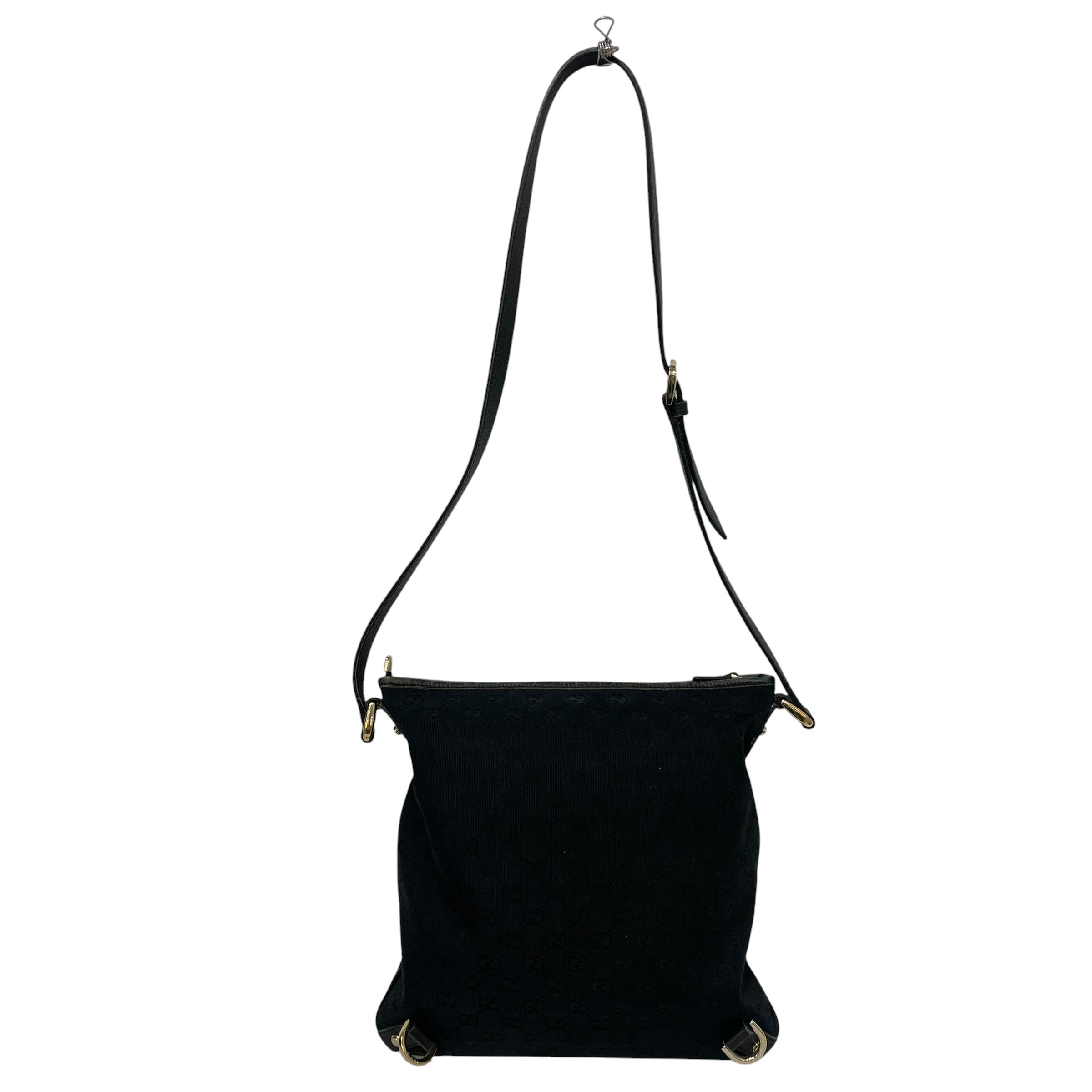 GUCCI/Cross Body Bag/Monogram/Cotton/BLK/abbey GG vintage view 2