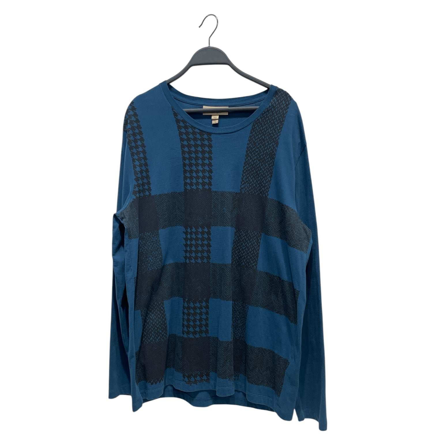 BURBERRY LONDON/LS T-Shirt/XL/Cotton/BLU/Plaid/ view 1
