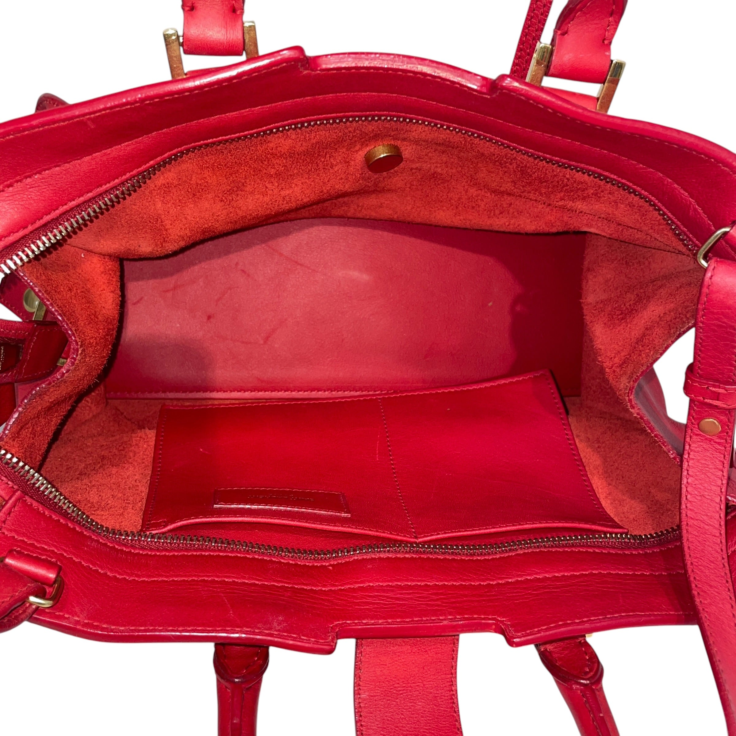 YVES SAINT LAURENT/Hand Bag/Leather/RED/Y Cabas Small view 4