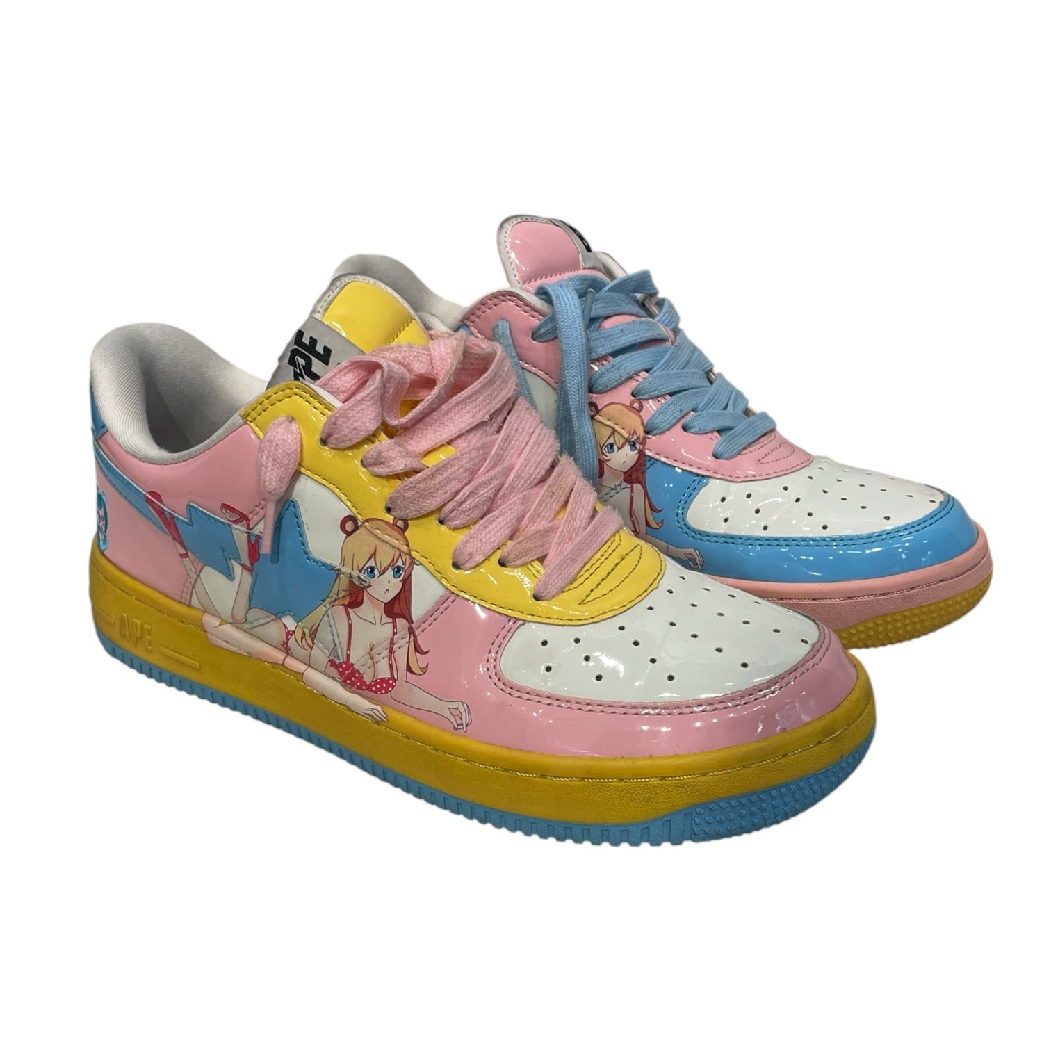 BAPE STA!/Low-Sneakers/US 11/Nylon/PNK/ANIMEGIRL view 1