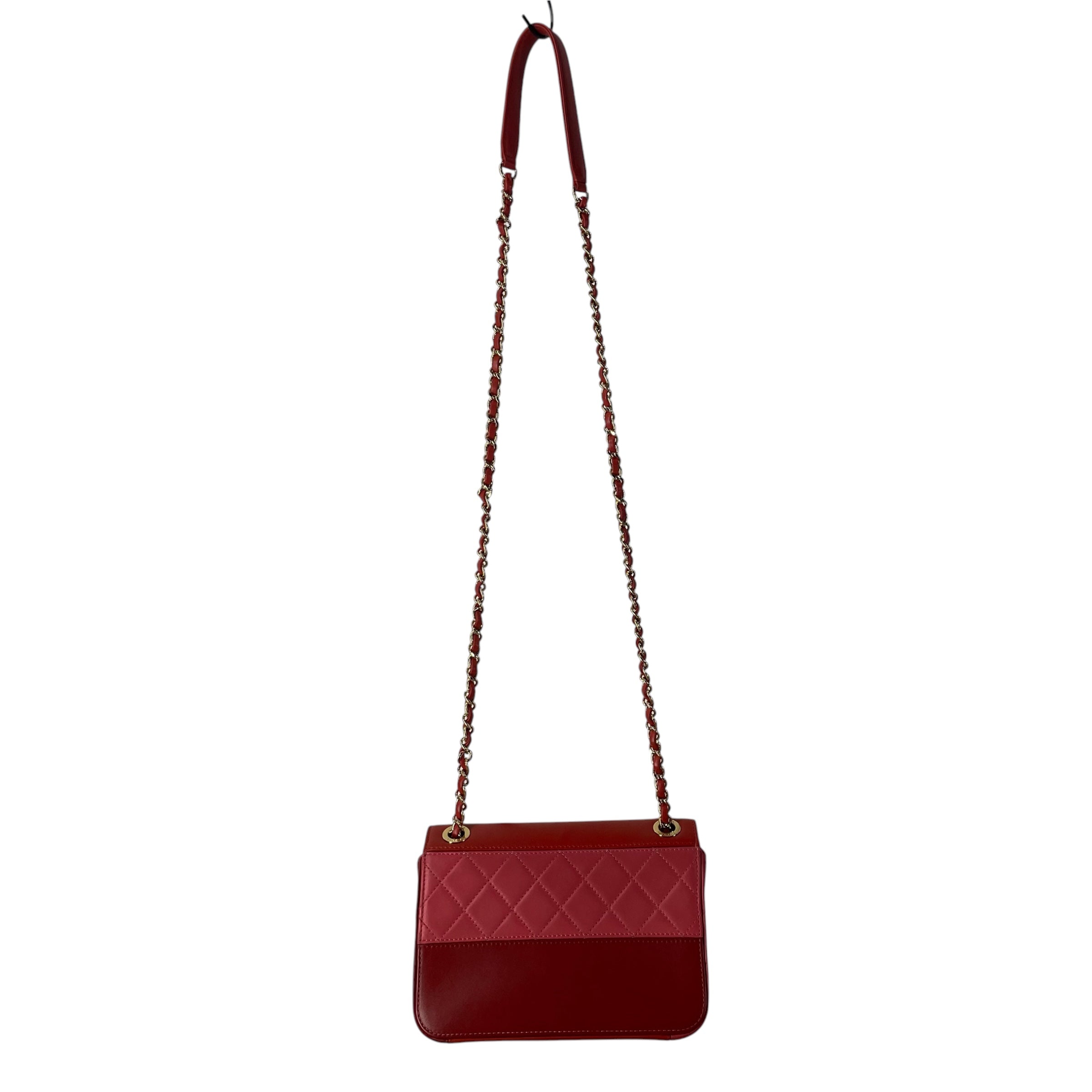 CHANEL/Cross Body Bag/Lambskin/RED/TRI COLOR LAMBSKIN QUILTED view 2
