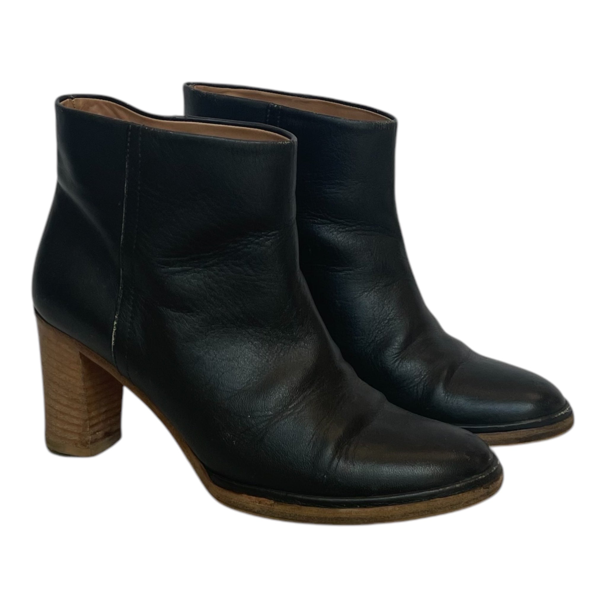 Maison Martin Margiela/Booties/EU 36/Leather/BLK/DISTRESSED/BLK SCUFF UP/WOOD H view 1