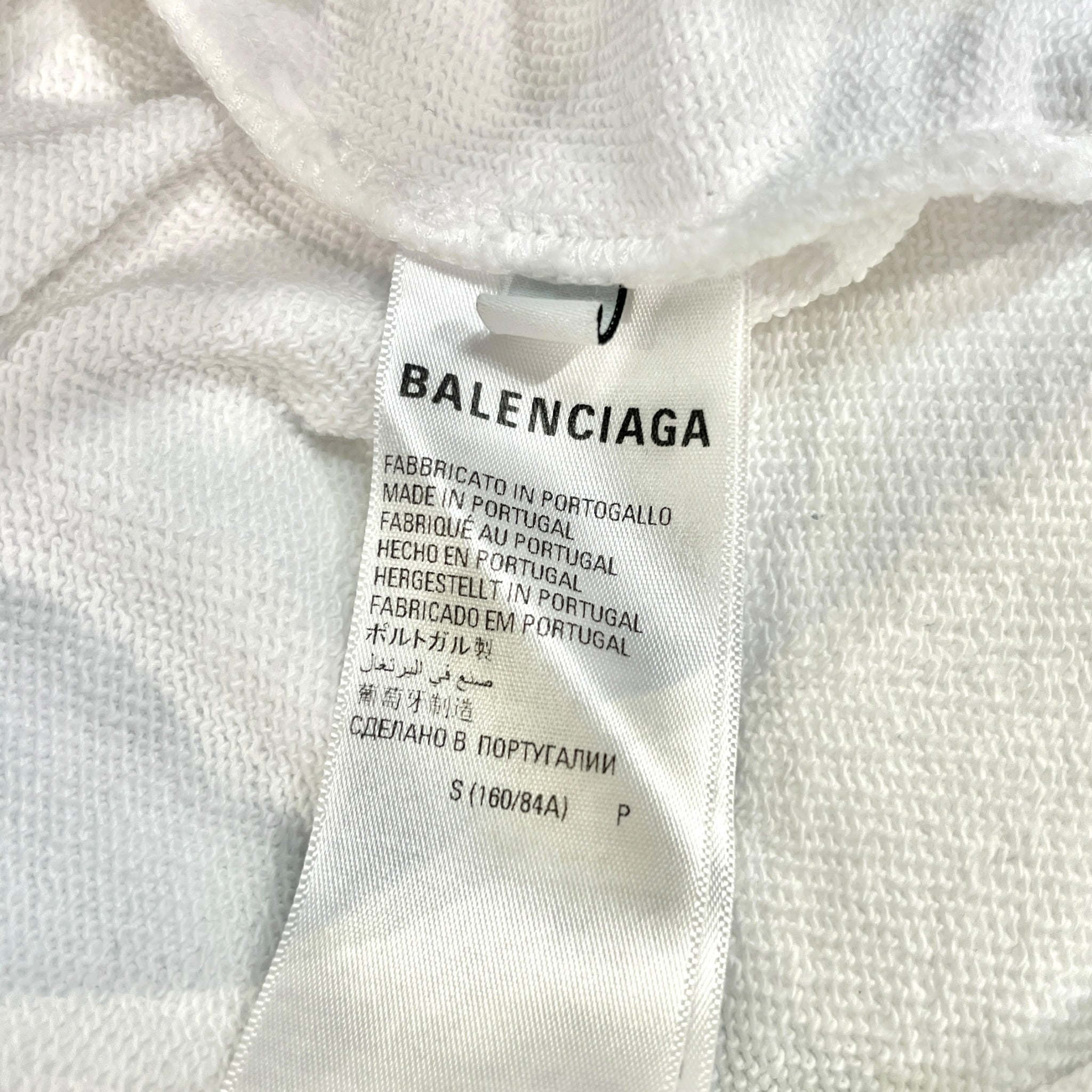 BALENCIAGA/Sweatshirt/S/Cotton/WHT/FASHION INSTITUTE HOOD view 4