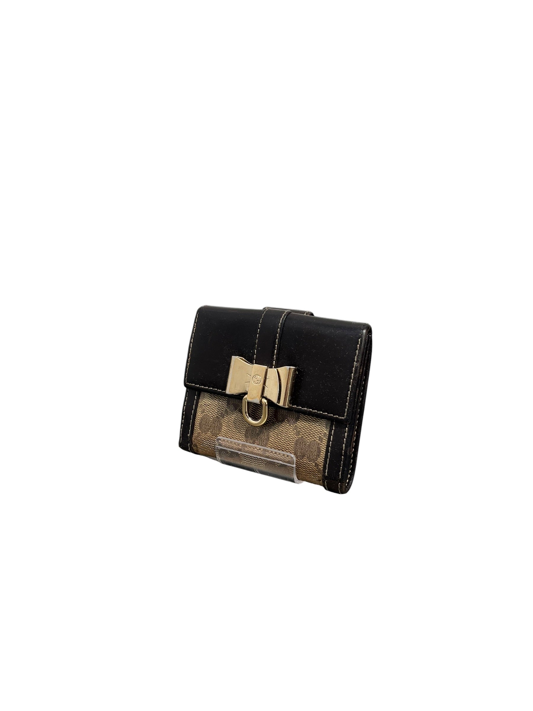 GUCCI/Wallet/Monogram/Leather/BRW/L's/GG CANVAS view 1