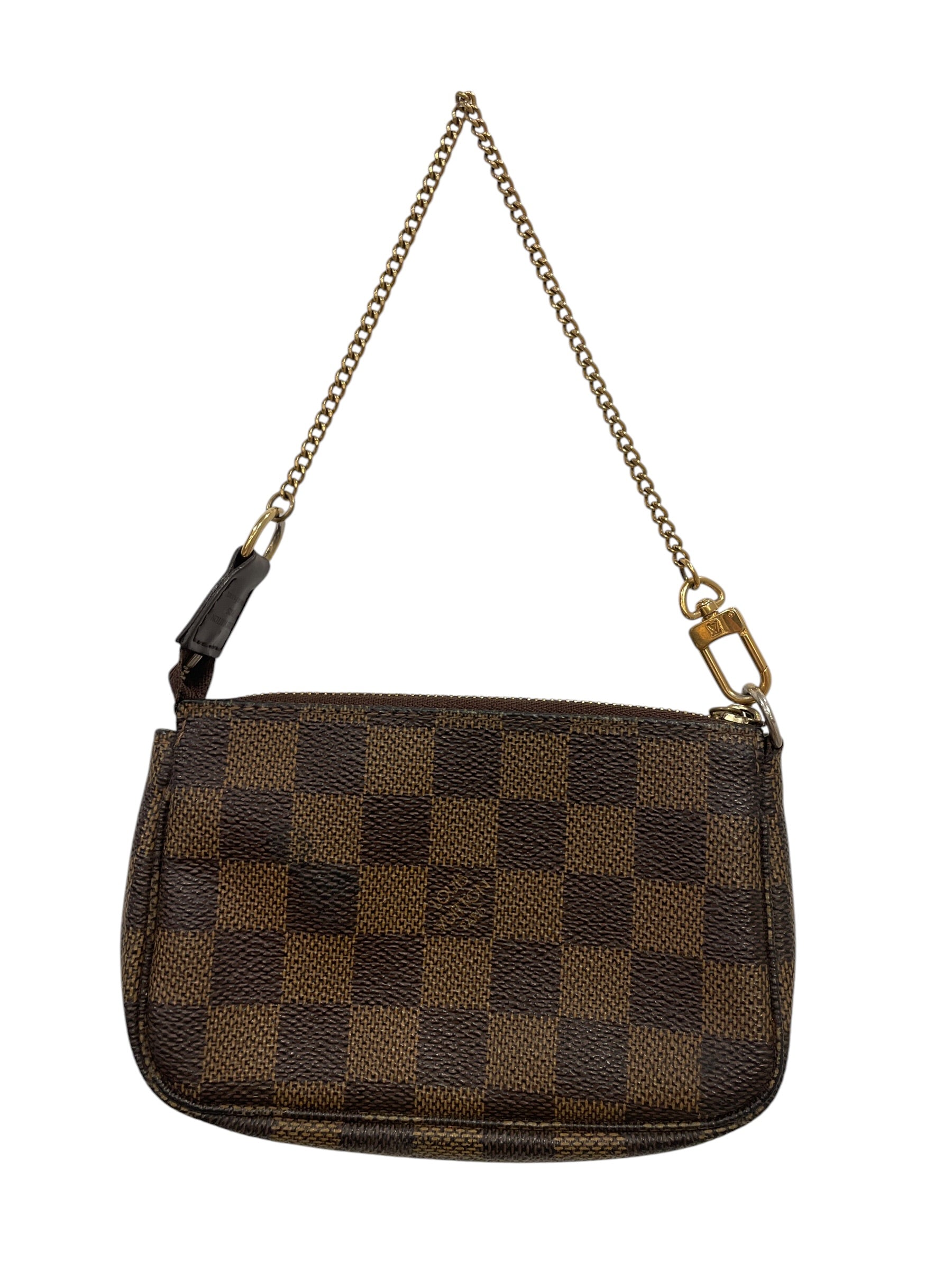 LOUIS VUITTON/Pouch/Plaid/Leather/BRW/6jxqr7k view 1