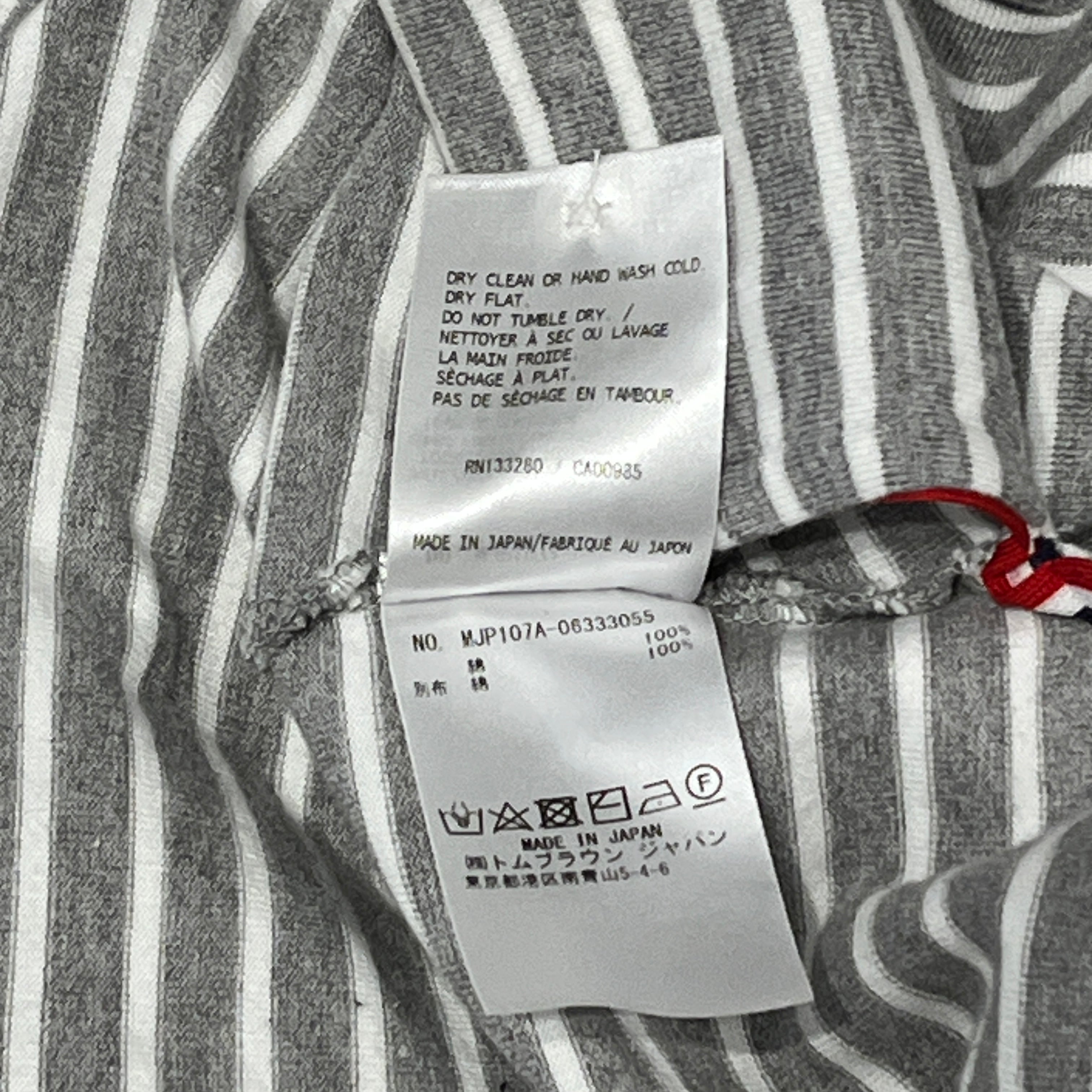 THOM BROWNE. NEW YORK/Polo Shirt/M/Cotton/GRY/STRIPED view 7