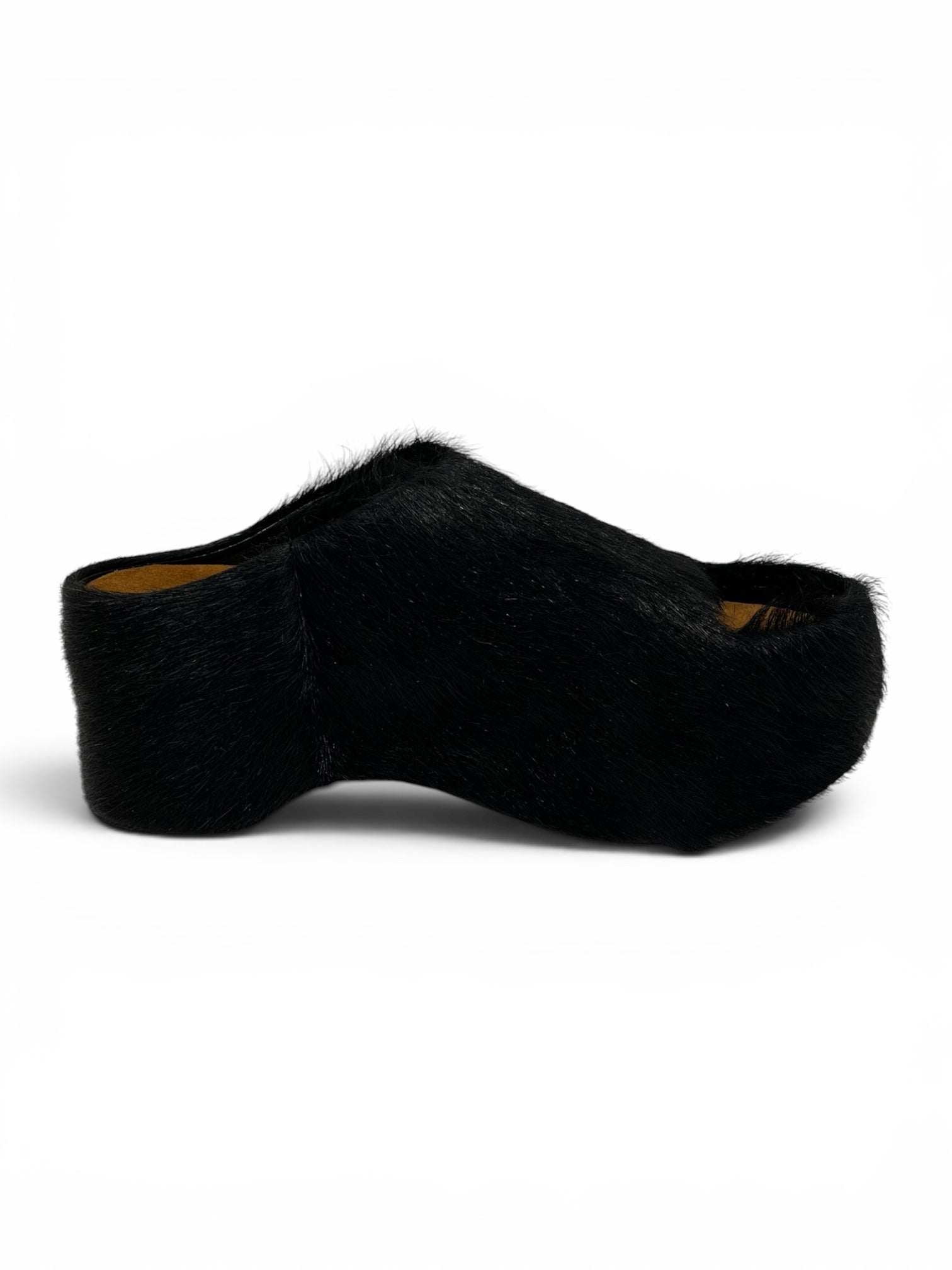 MARNI/Shoes/EU 38/Fur/BLK/PLATFORM PONY HAIR CLOGS view 4