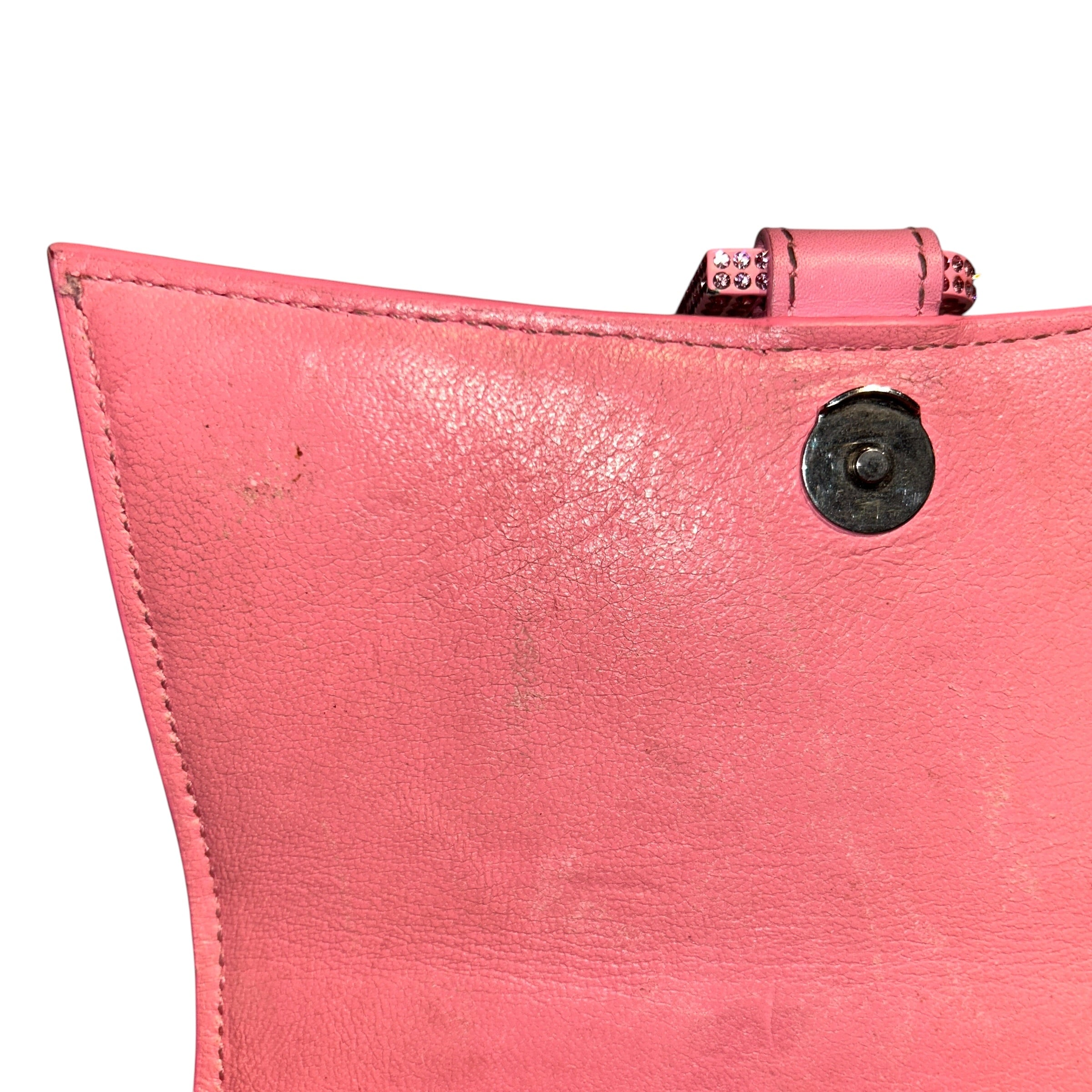 BALENCIAGA/Hand Bag/Leather/PNK/HOURGLASS RHINESTONE view 8