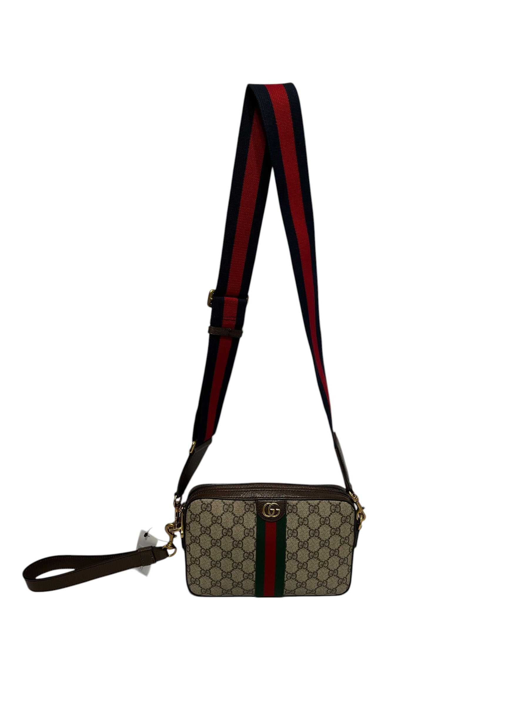 GUCCI/Cross Body Bag/All Over Print/Leather/KHK/Ophidia crossbody view 1
