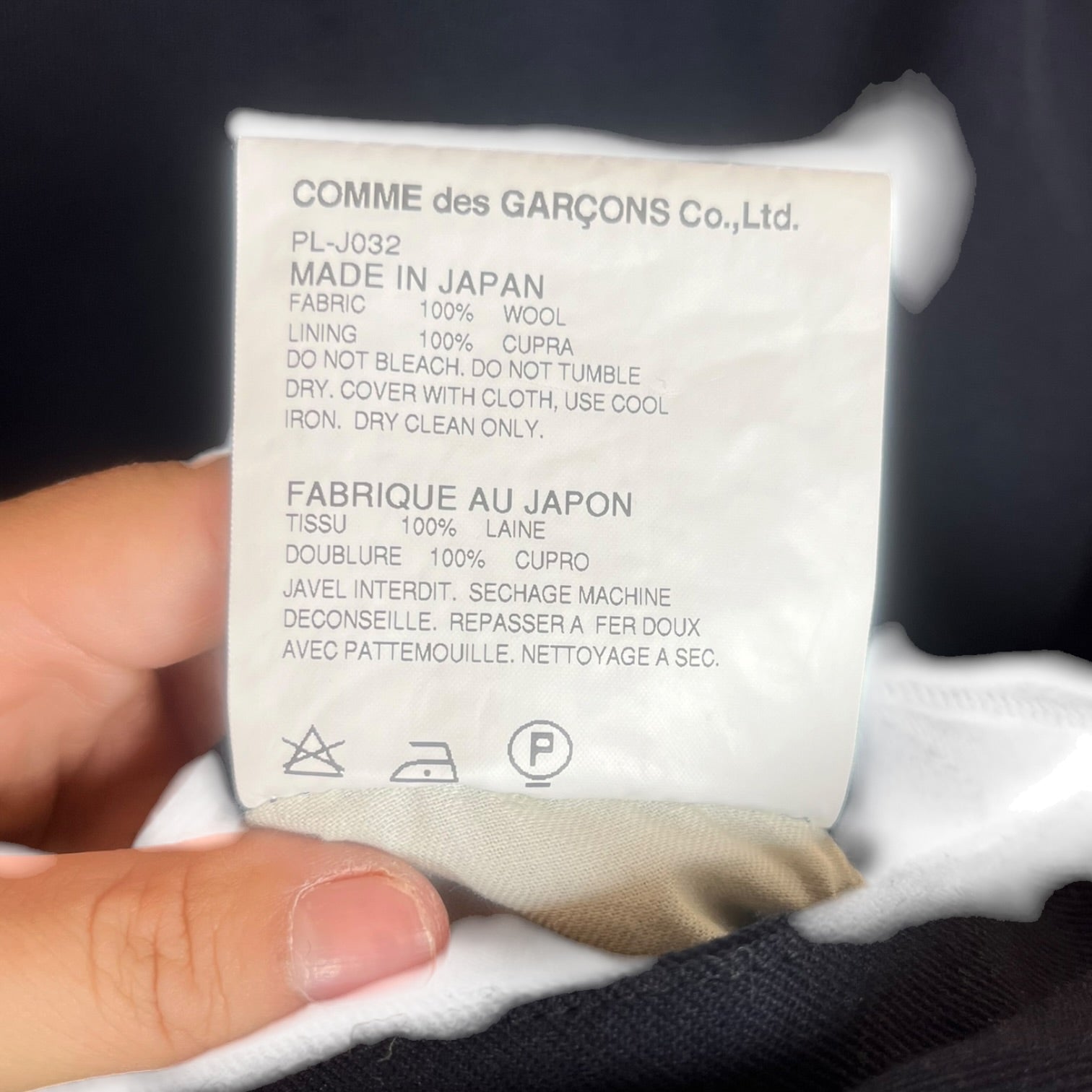 COMME des GARCONS HOMME PLUS/Jacket/XL/Wool/BLK/double breasted duster view 4