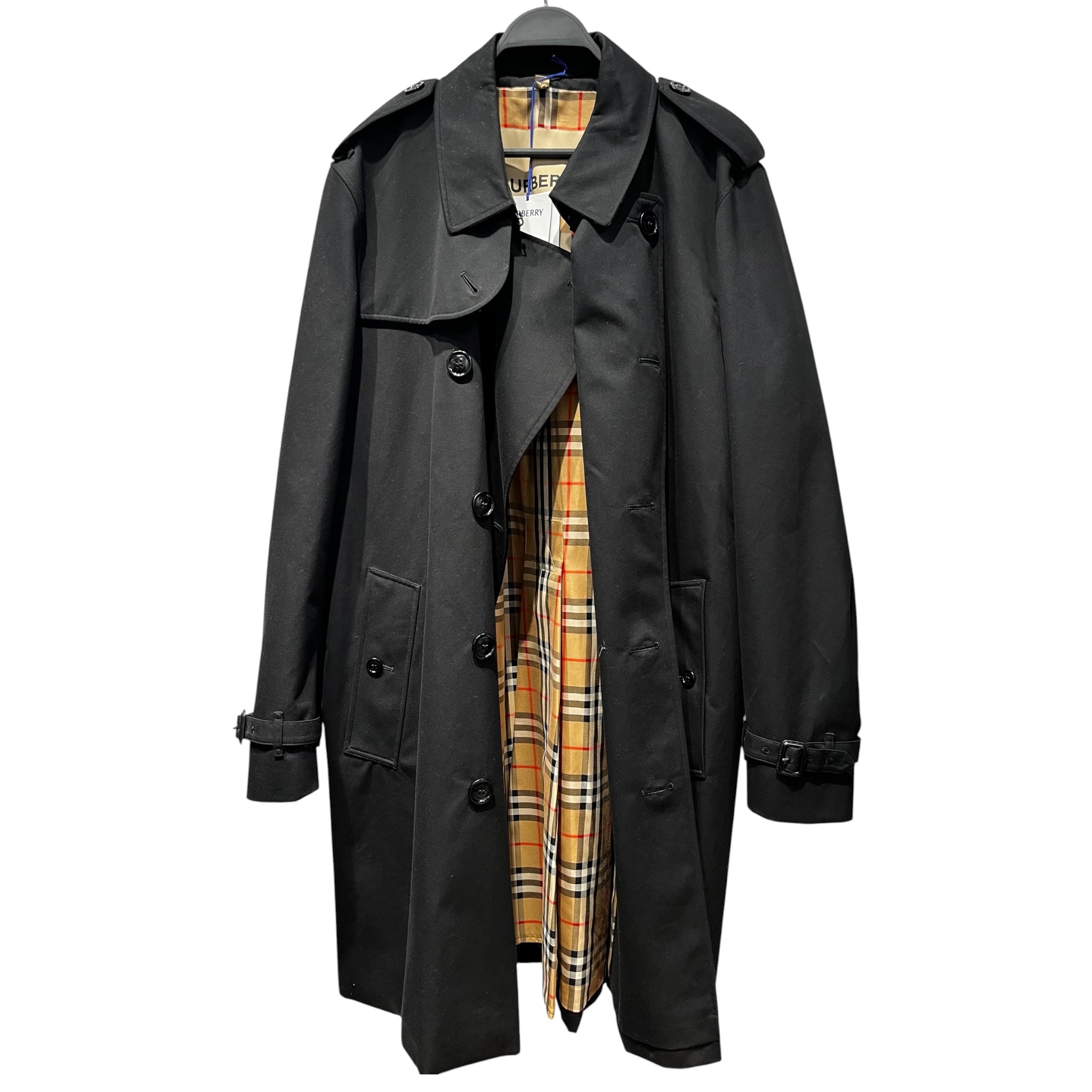 BURBERRY/Trench Coat/L/Cotton/BLK/BURBERRY TRENCH COAT BLACK view 1