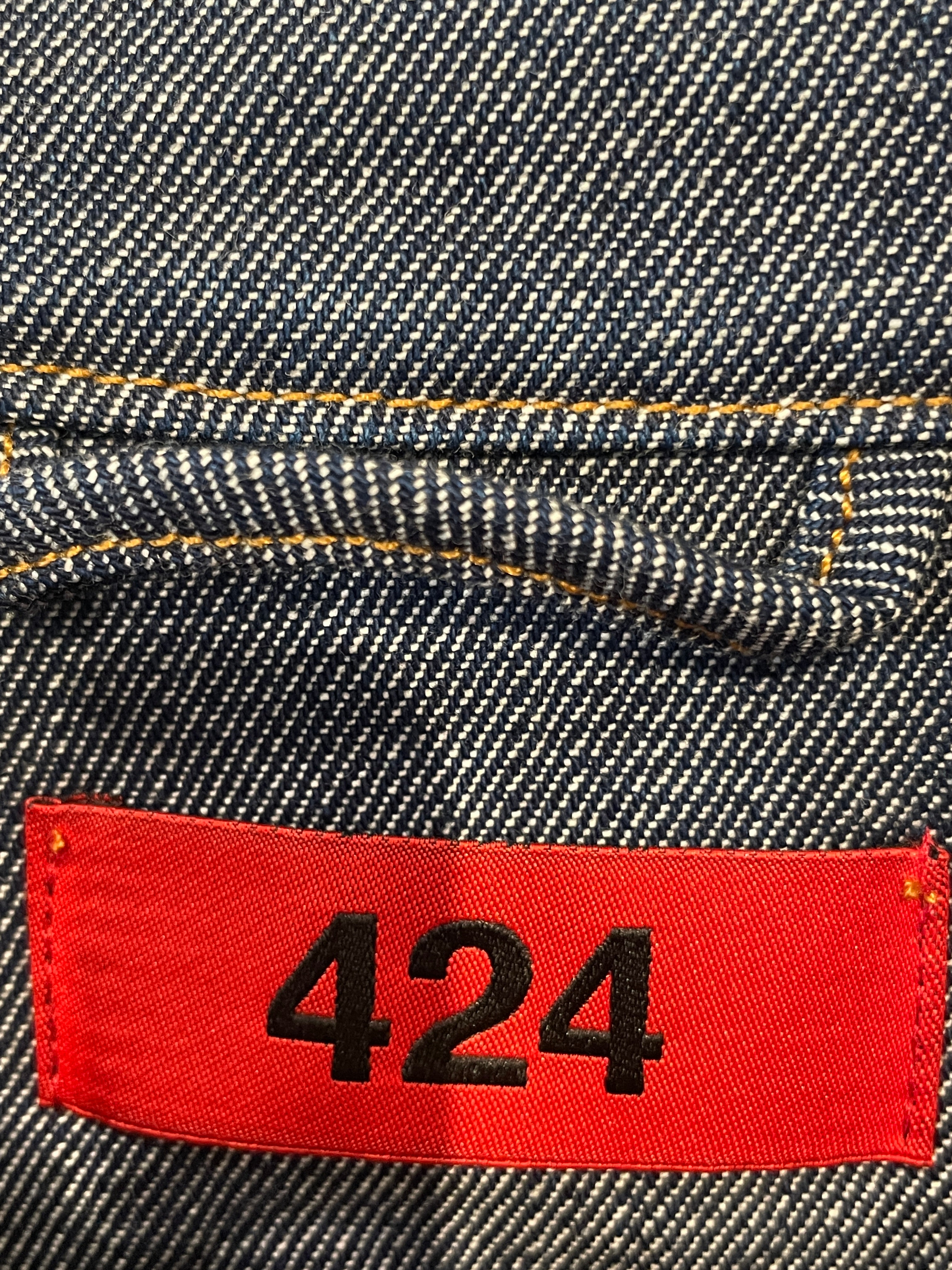 424(FourTwoFour)/Denim Jkt/L/Denim/IDG/SS24 DENIM CAFE RACER view 3