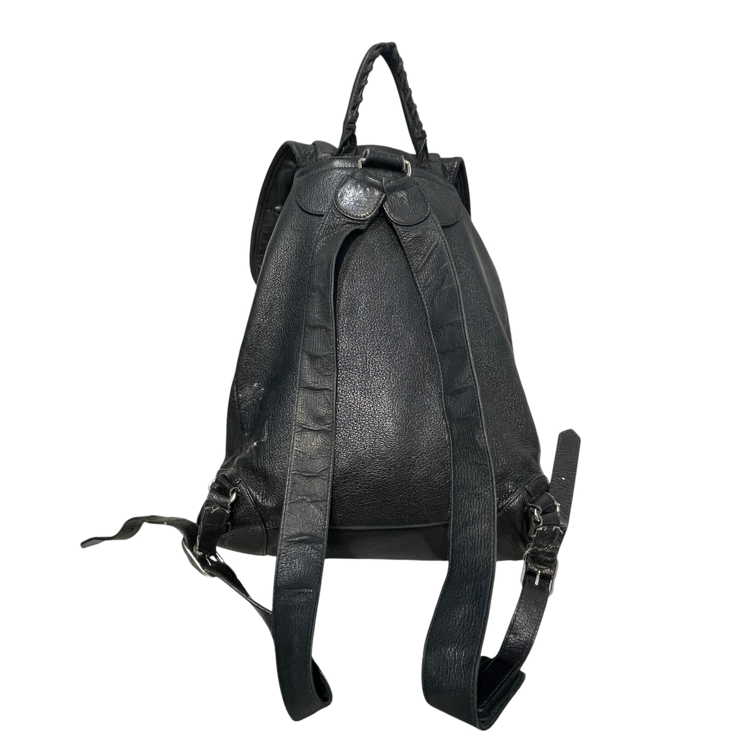 BALENCIAGA/Backpack/Leather/BLK/Motocross City Backpack view 2