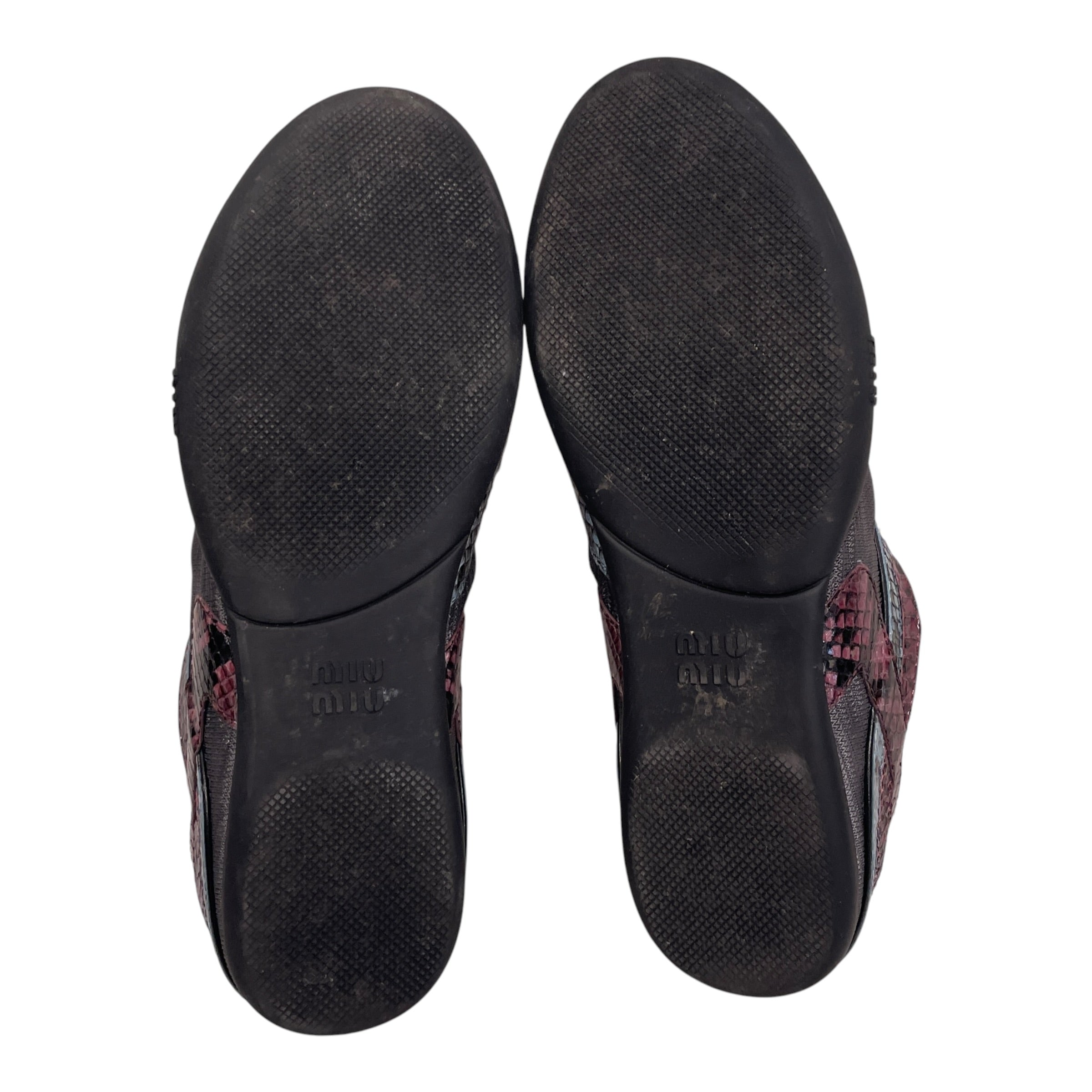 MIU MIU/Low-Sneakers/EU 40/Animal Pattern/Polyester/MLT/PRPL/BLU PYTHON ACCENTS view 5