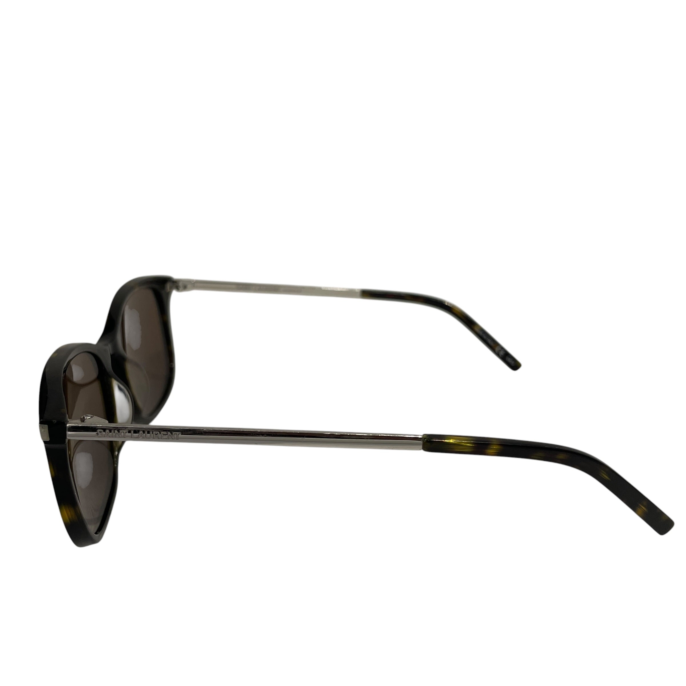 SAINT LAURENT/Sunglasses/Celluloid/BRW/SILVER SIDE TRIMMINGS view 2