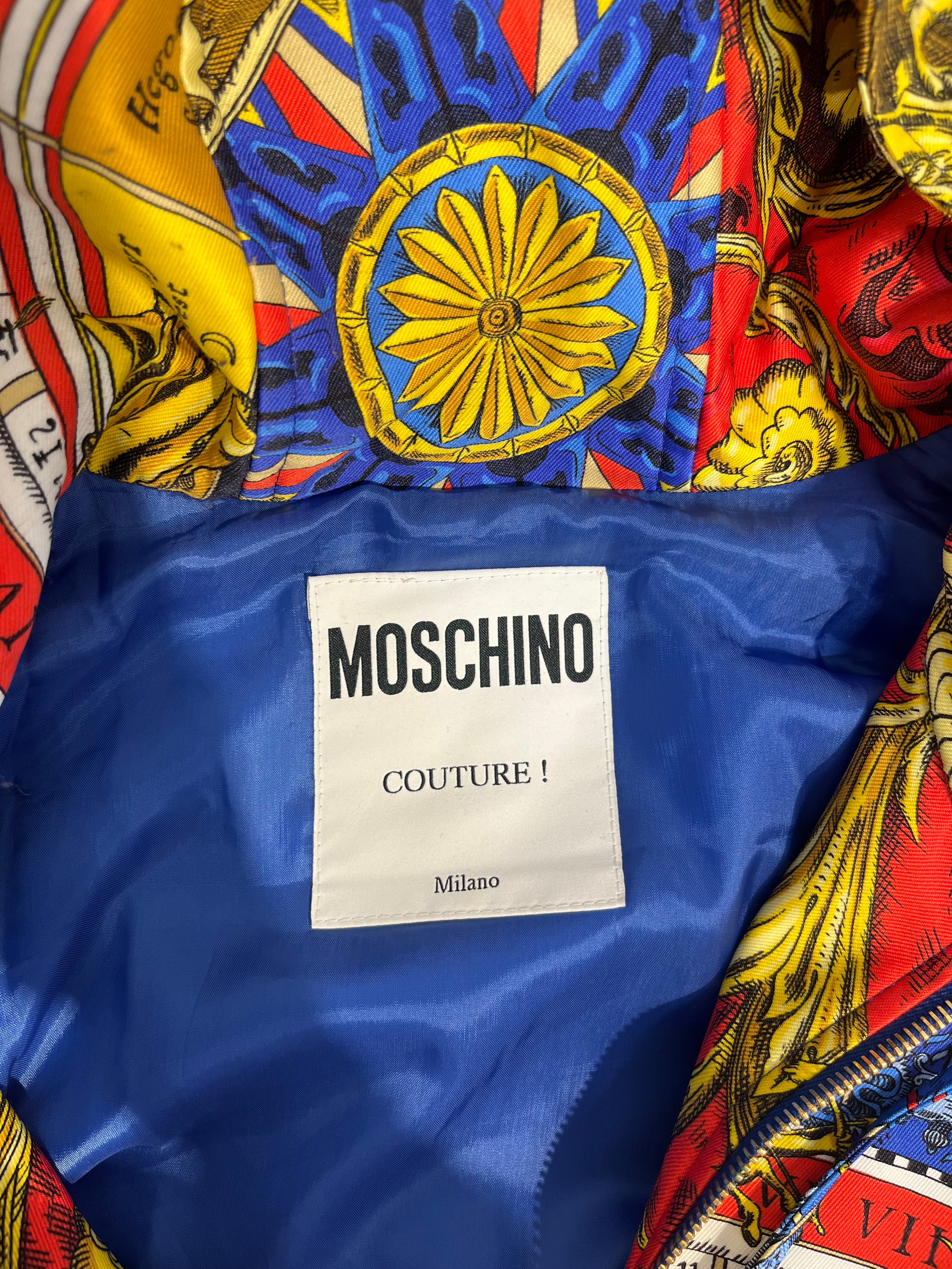 MOSCHINO/Zip Up Hoodie/48/All Over Print/Nylon/MLT/ZODAIC PRINT view 3