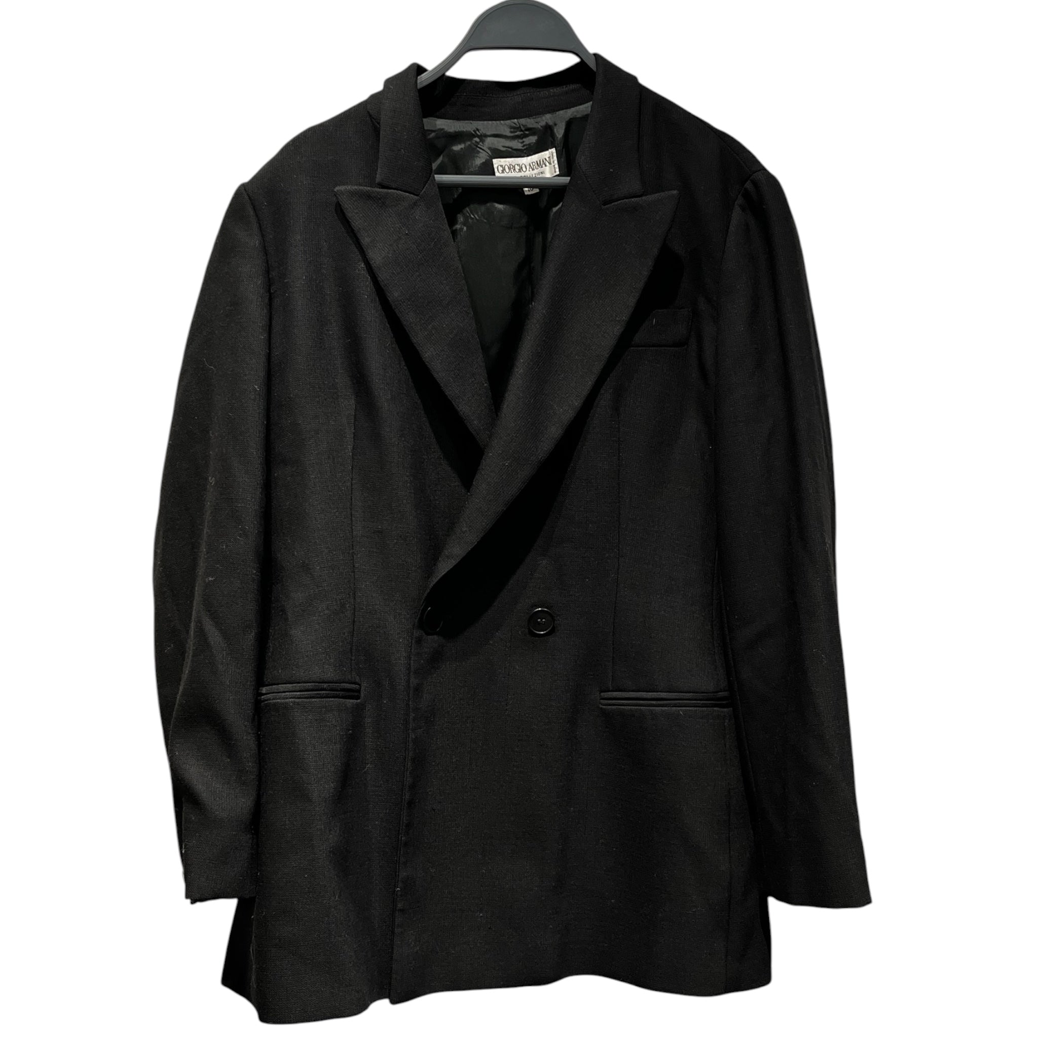 GIORGIO ARMANI/Jacket/10/Wool/BLK/blk wool suit jacket view 1