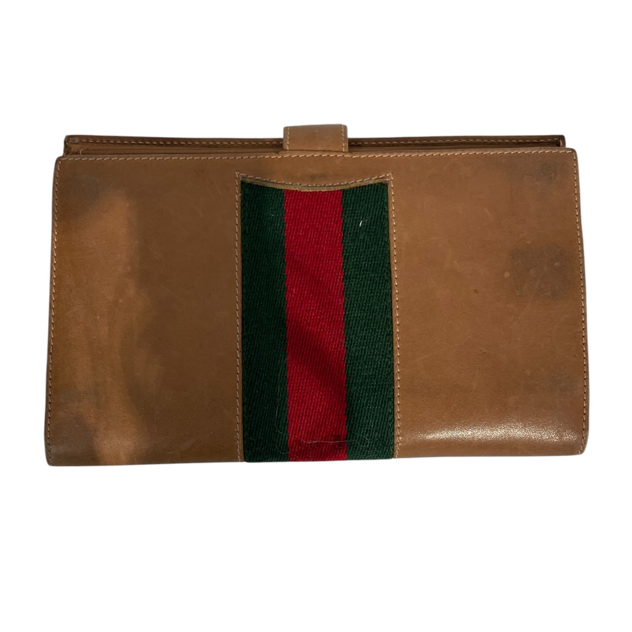 GUCCI/Pass Case/Leather/BRW/M's/Passport Holder, Front Stripe view 3