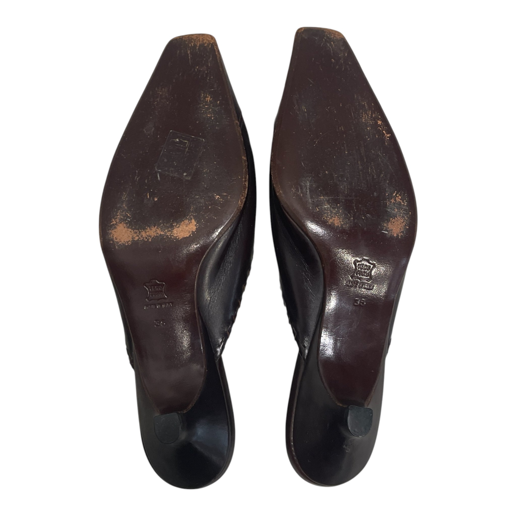 MIU MIU/Heels/EU 36/Leather/BRW/ORN BRANDING/KITTEN HEEL view 5