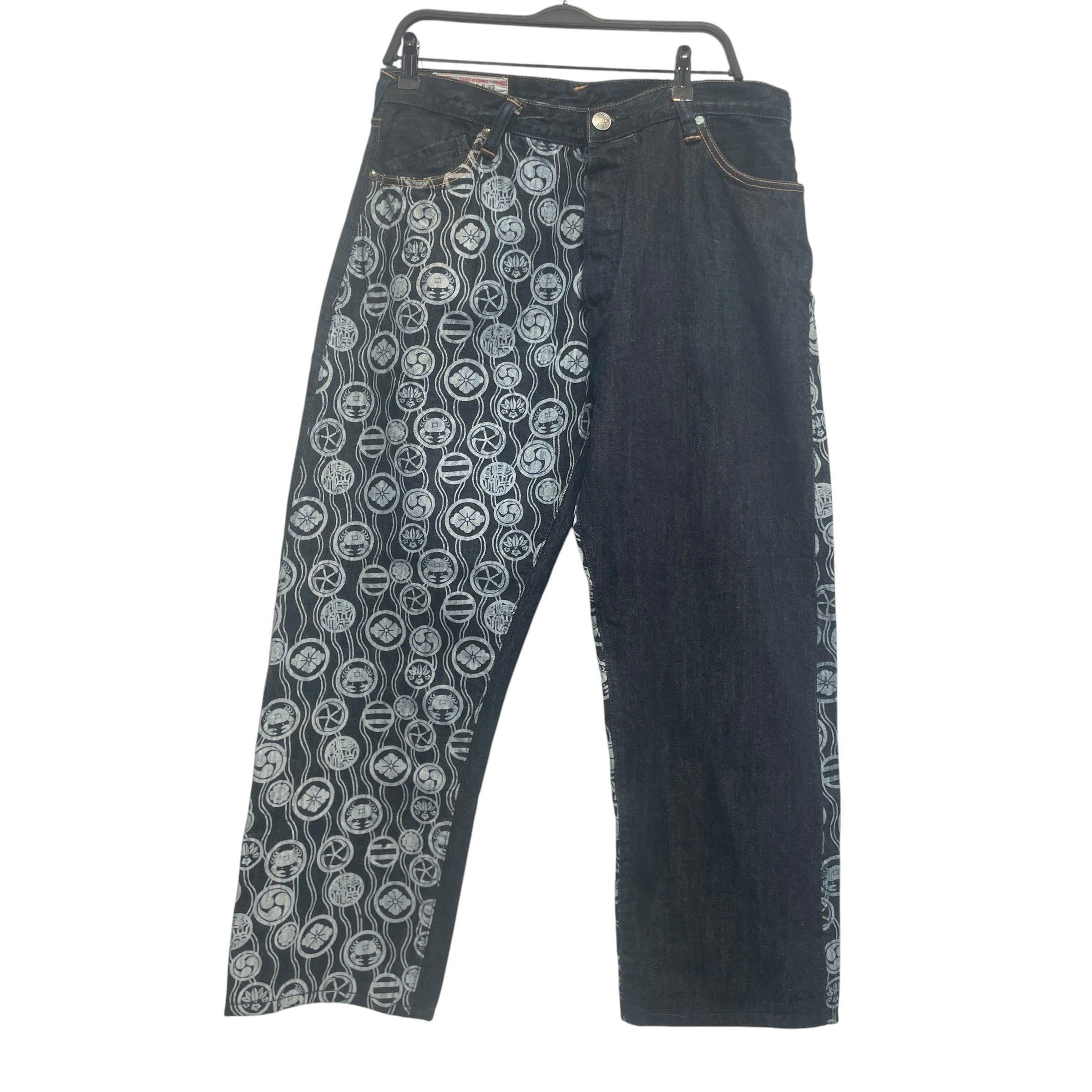 EVISU/Straight Pants/36/Denim/BLU/Low-rise/All Over Print/YAMANE X EVISU view 1