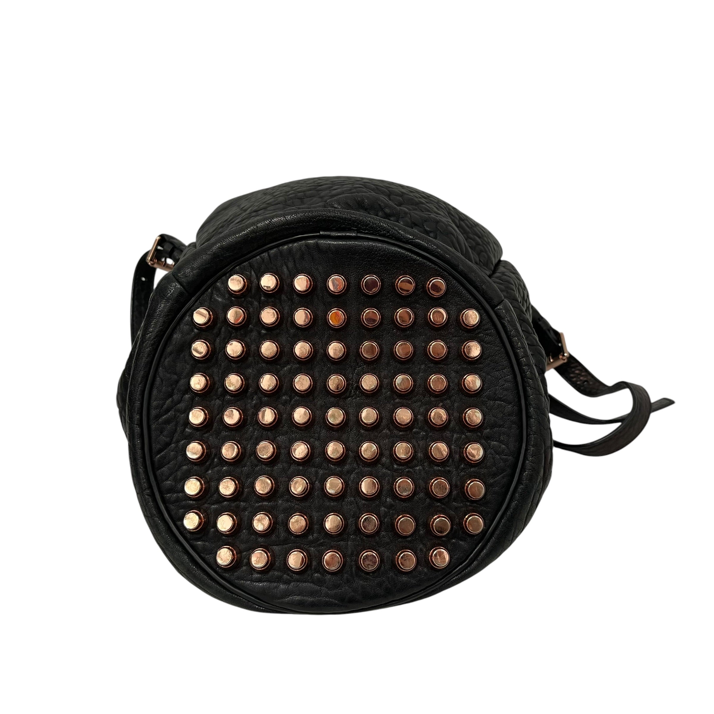 Alexander Wang/Cross Body Bag/Leather/BLK/STUDDED BUCKET BAG view 3