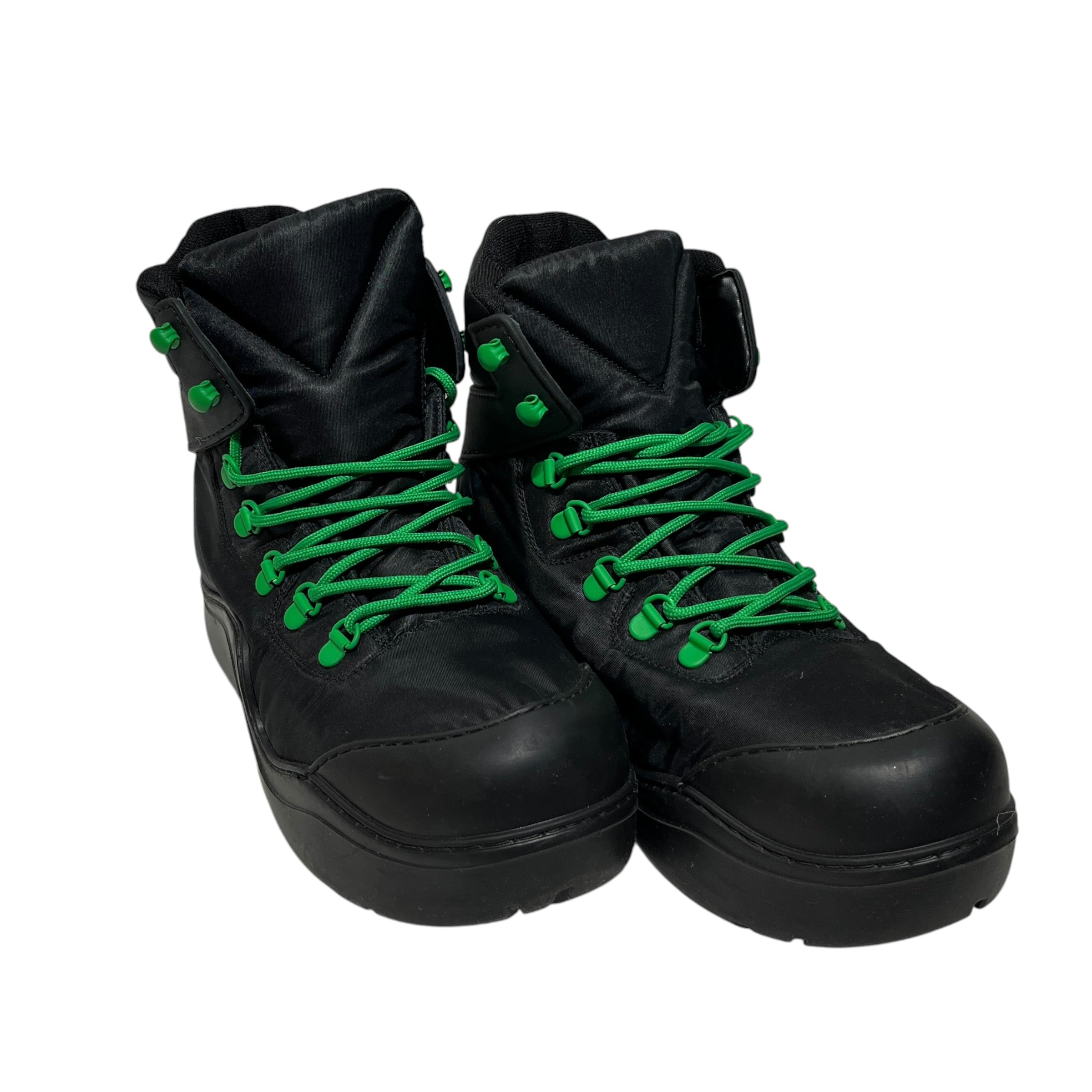 BOTTEGA VENETA/Lace Up Boots/US 7/BLK/puddle bomber view 1