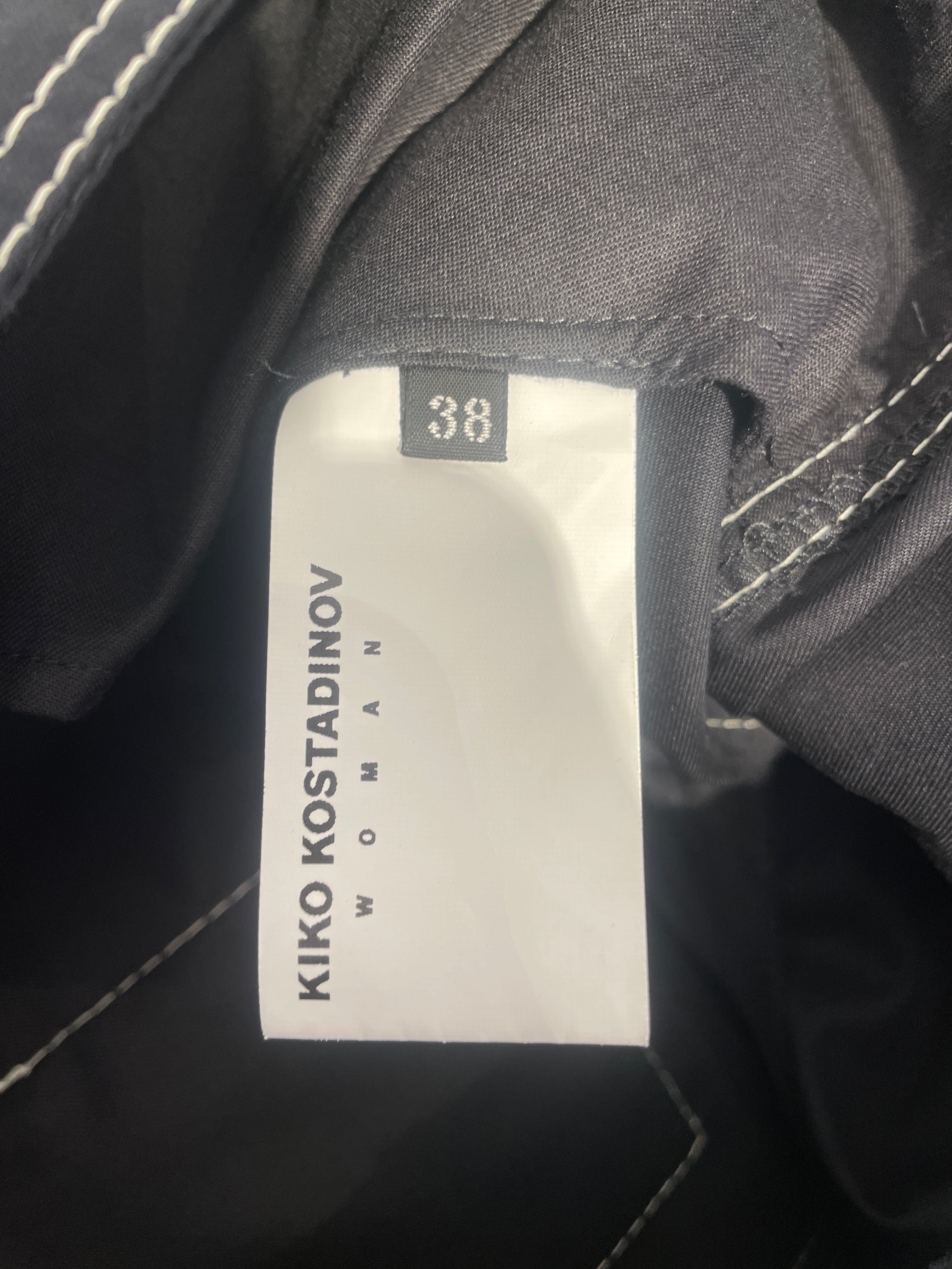 Kiko Kostadinov/Wide Leg Pants/38/Cotton/BLK/ view 4