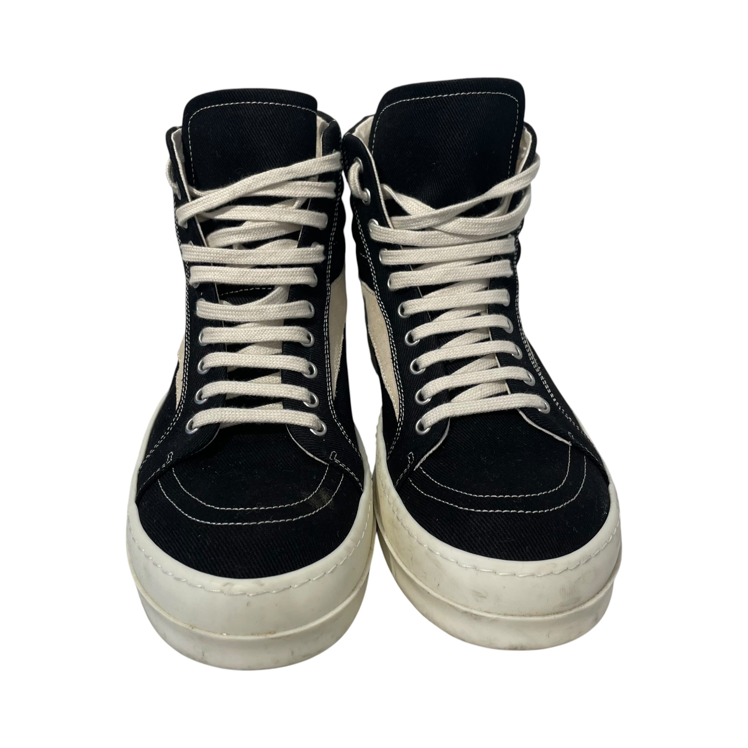 RICK OWENS DRKSHDW/Hi-Sneakers/US 10/Cotton/BLK/ view 3