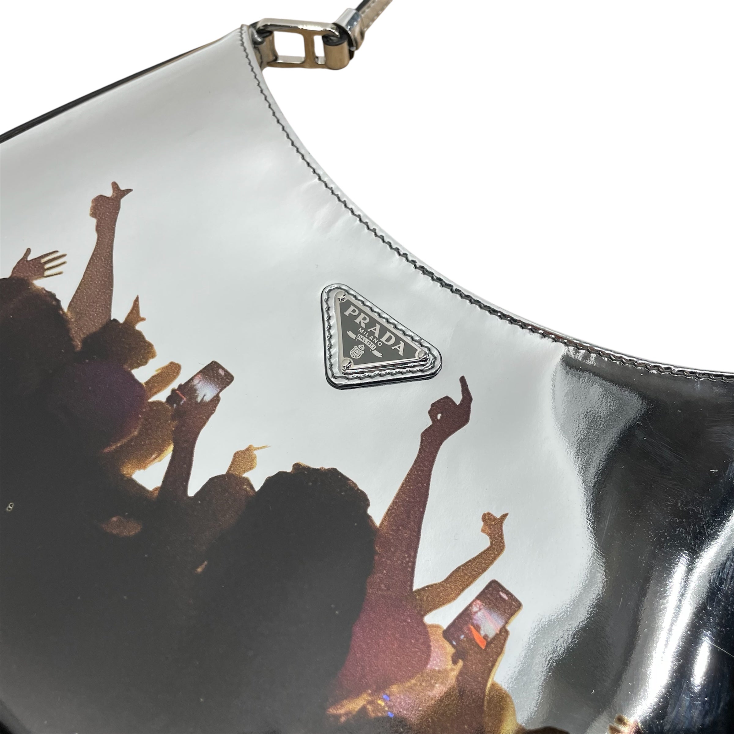 PRADA/Hand Bag/All Over Print/Leather/SLV/CLEO BRUSHED CLUB PRINT view 7