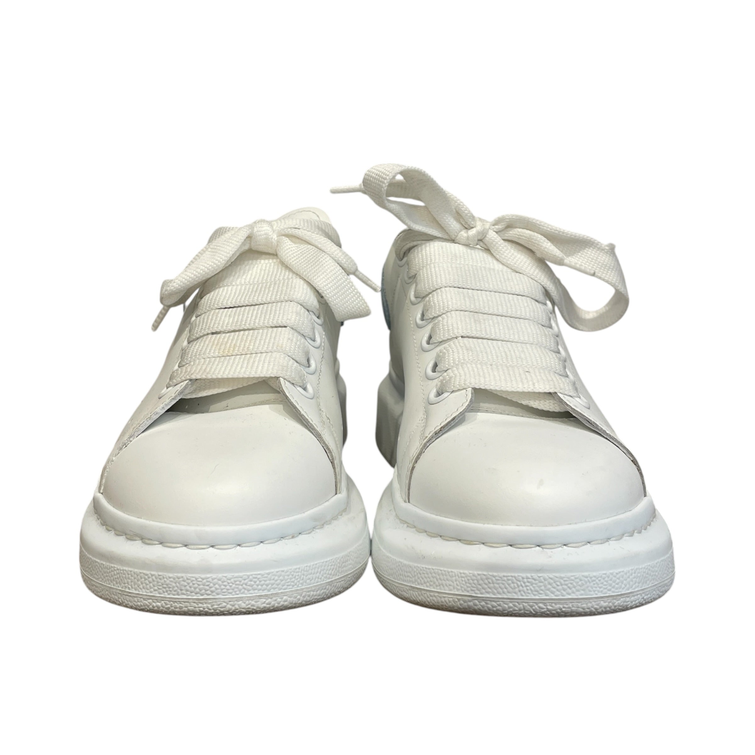 Alexander McQueen/Low-Sneakers/US 8/Leather/WHT/white/babyblue mcqueen view 1