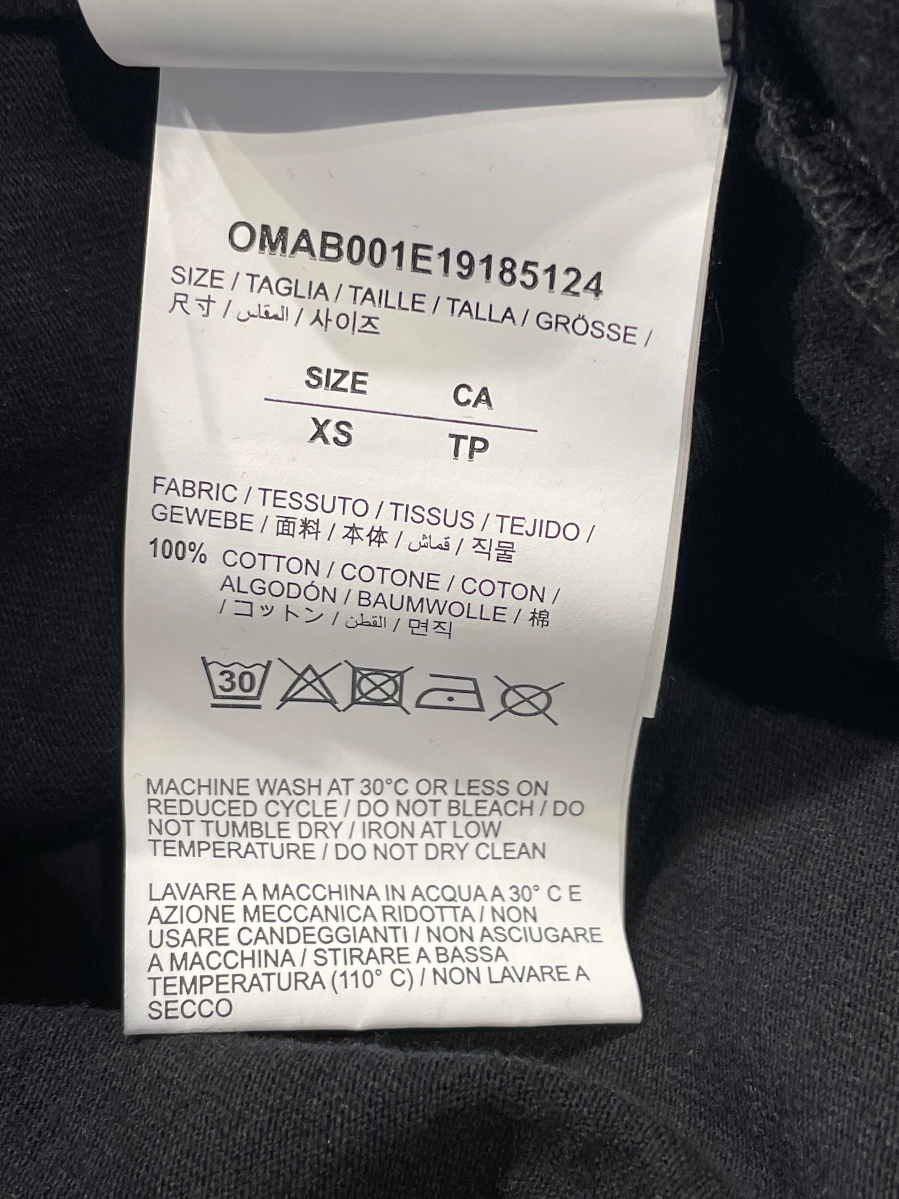 OFF-WHITE/LS T-Shirt/S/Stripe/Cotton/BLK/spray paint lines view 4