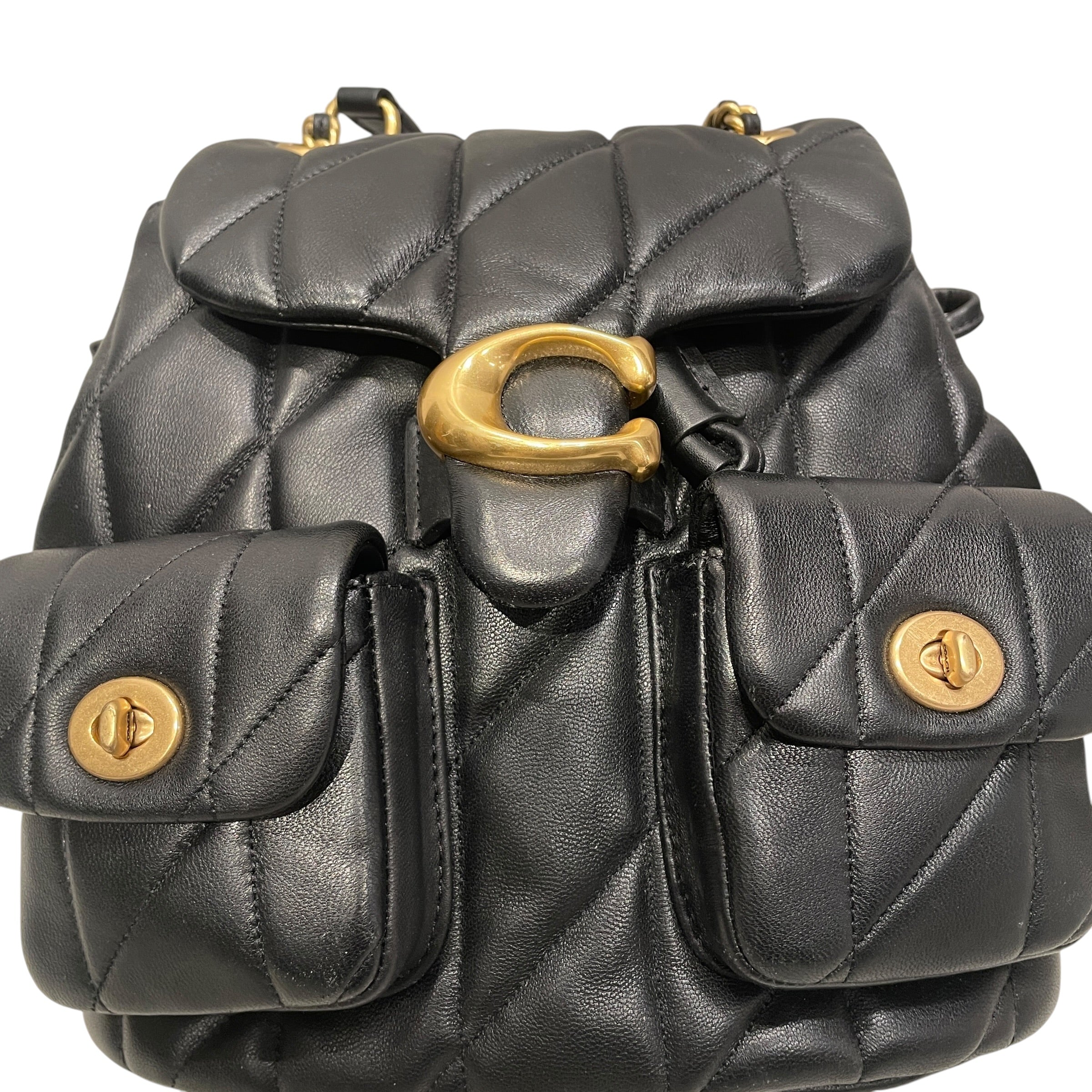 COACH/Backpack/Leather/BLK/TABBY GOLD HARDWARE view 6