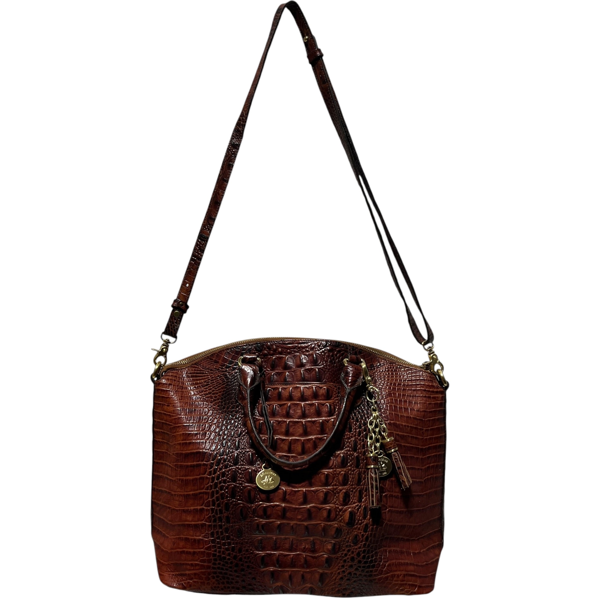 Brahmin/Hand Bag/Animal Pattern/Leather/BRW/Duxbury Satchel view 1