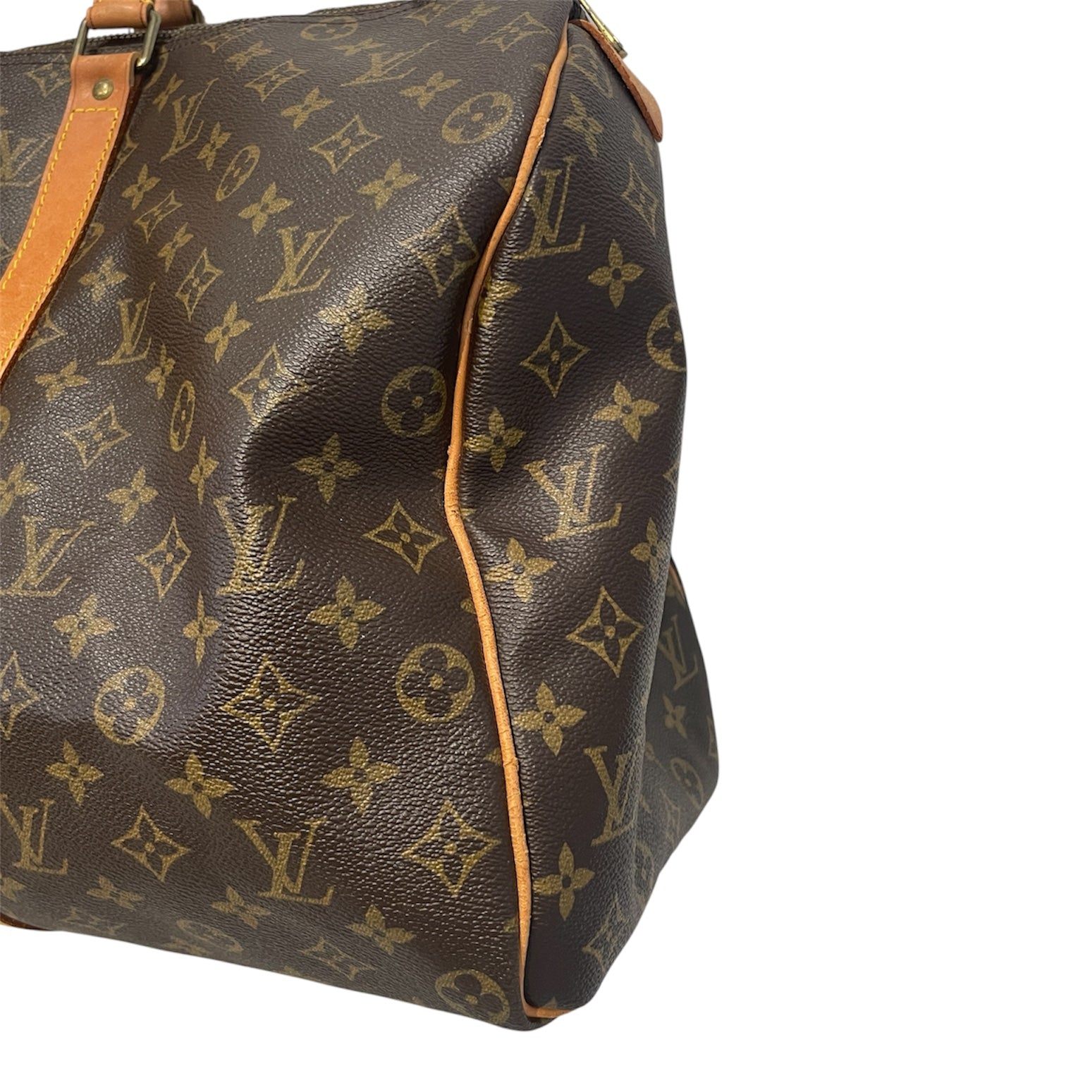 LOUIS VUITTON/Bag/Monogram/Leather/BRW/Brown LV duffle view 5