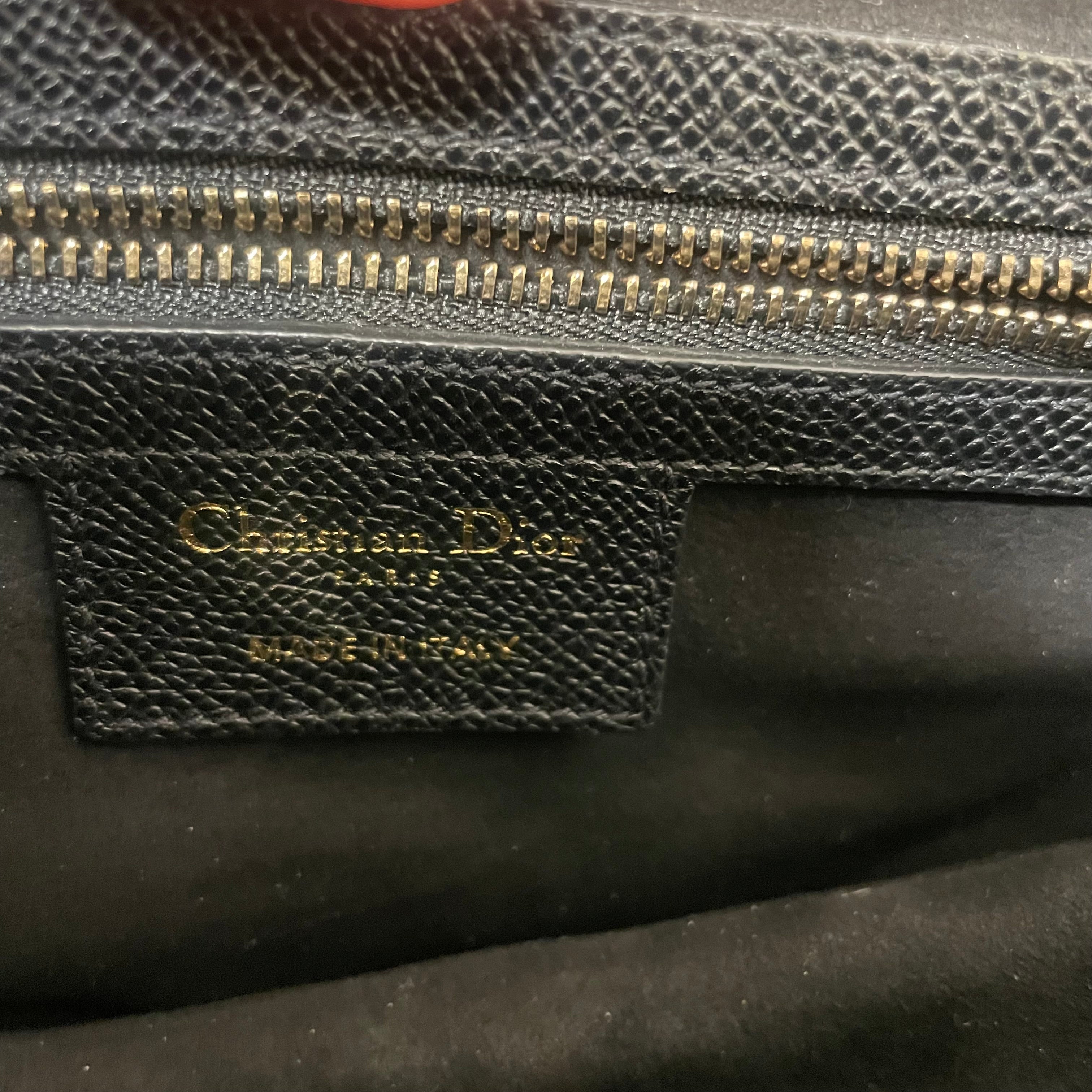 Christian Dior/Hand Bag/Leather/BLK/Saddle Bag view 5