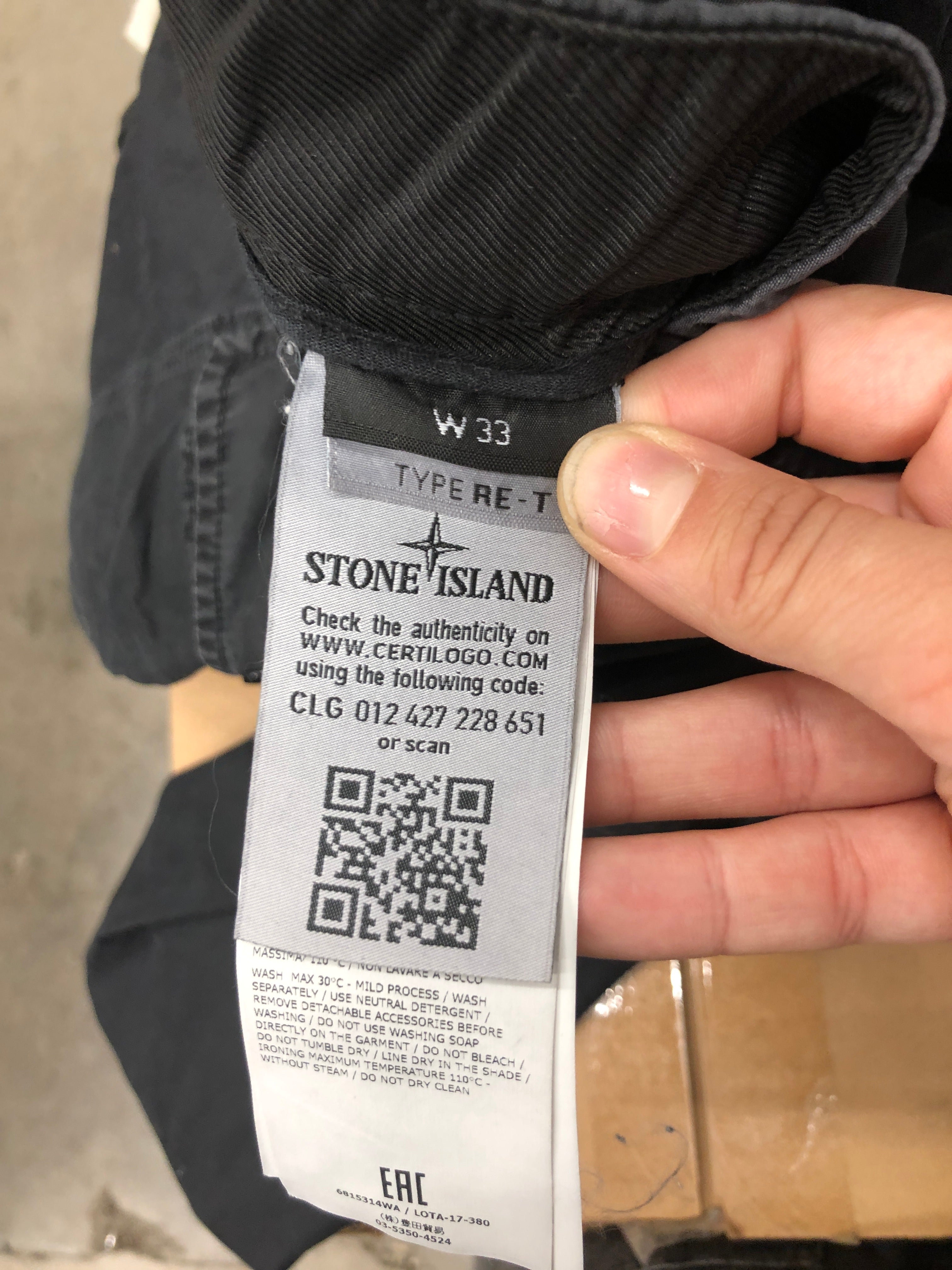 STONE ISLAND/Pants/34/Cotton/BLK/Type RE-T view 4