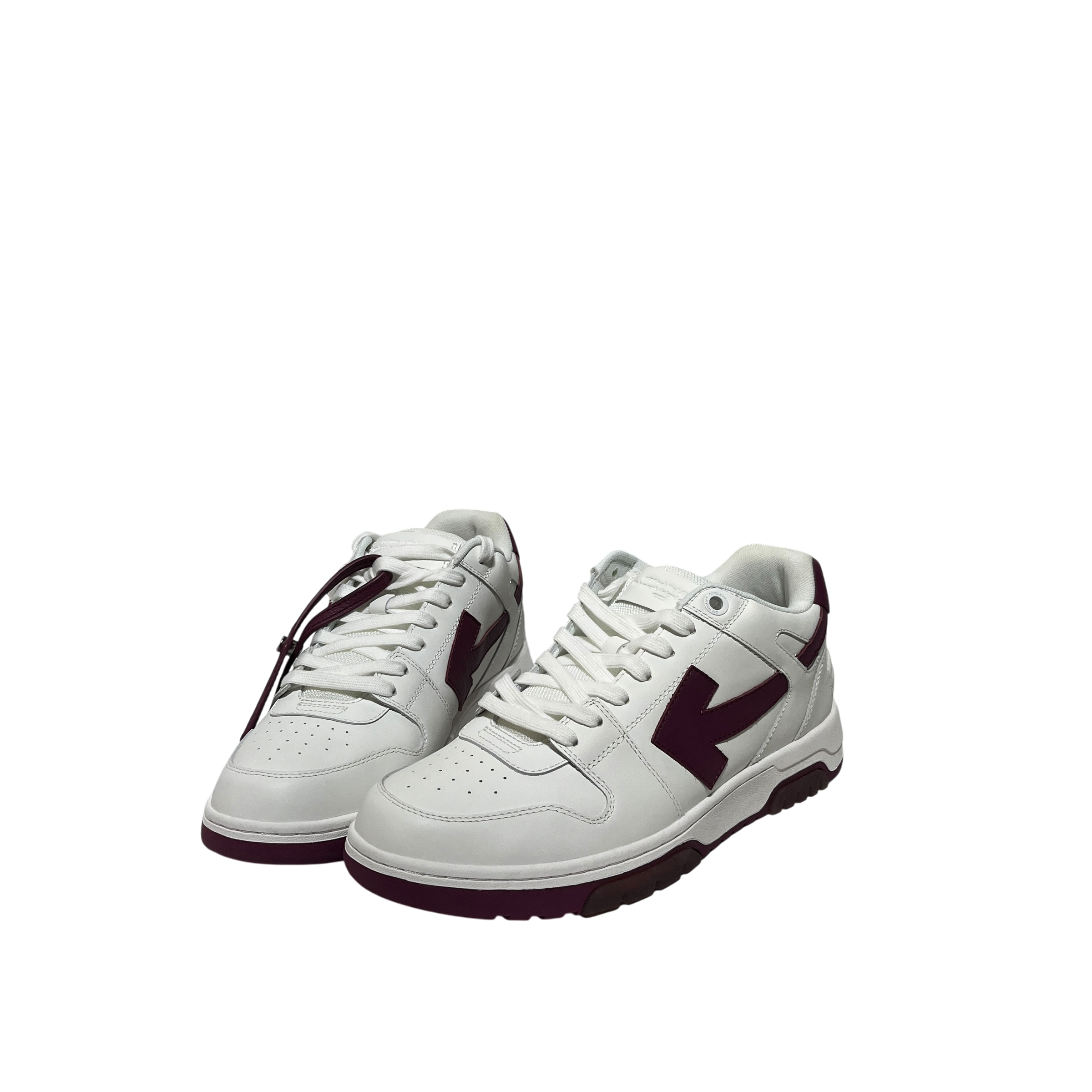 OFF-WHITE/Low-Sneakers/US 11/Leather/WHT/Out of Office Low Burgundy view 1