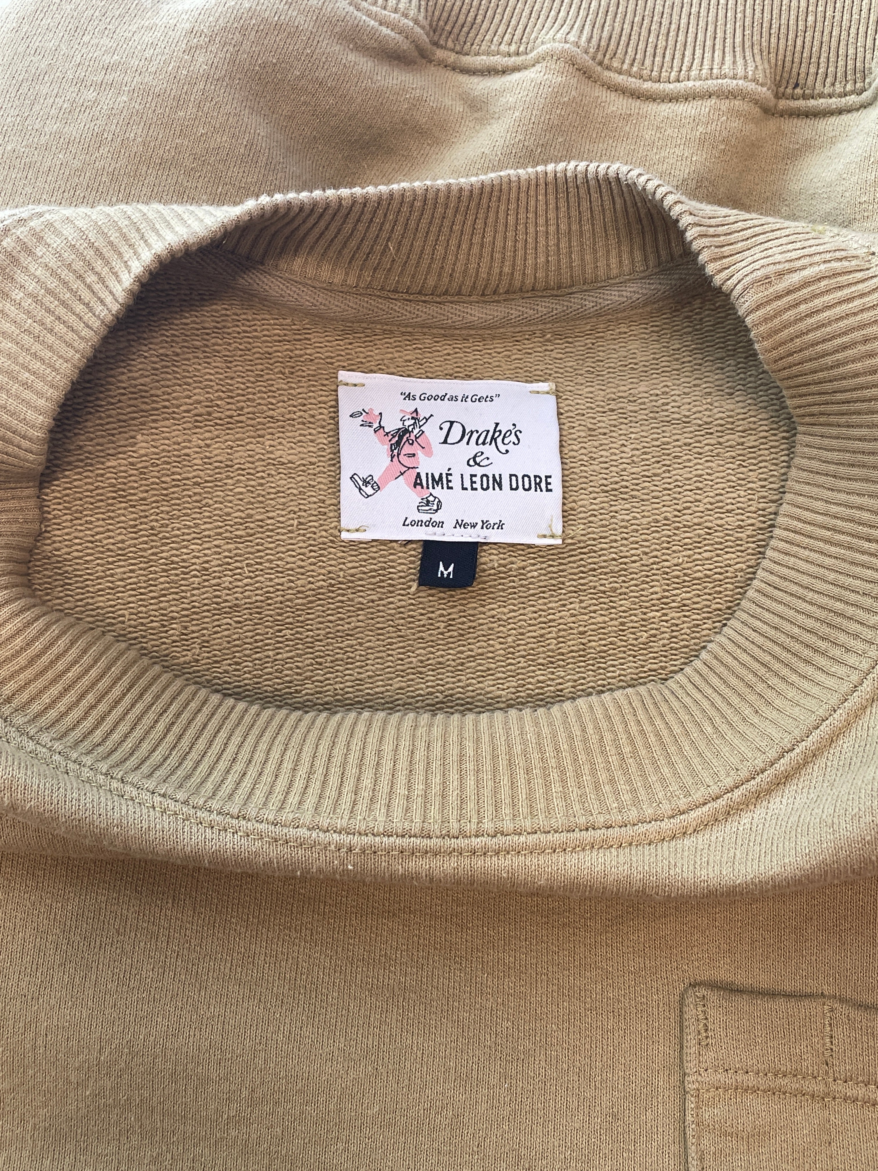 AIME LEON DORE/DRAKE'S/Sweatshirt/M/Cotton/GLD/POCKET CREWNECK view 4