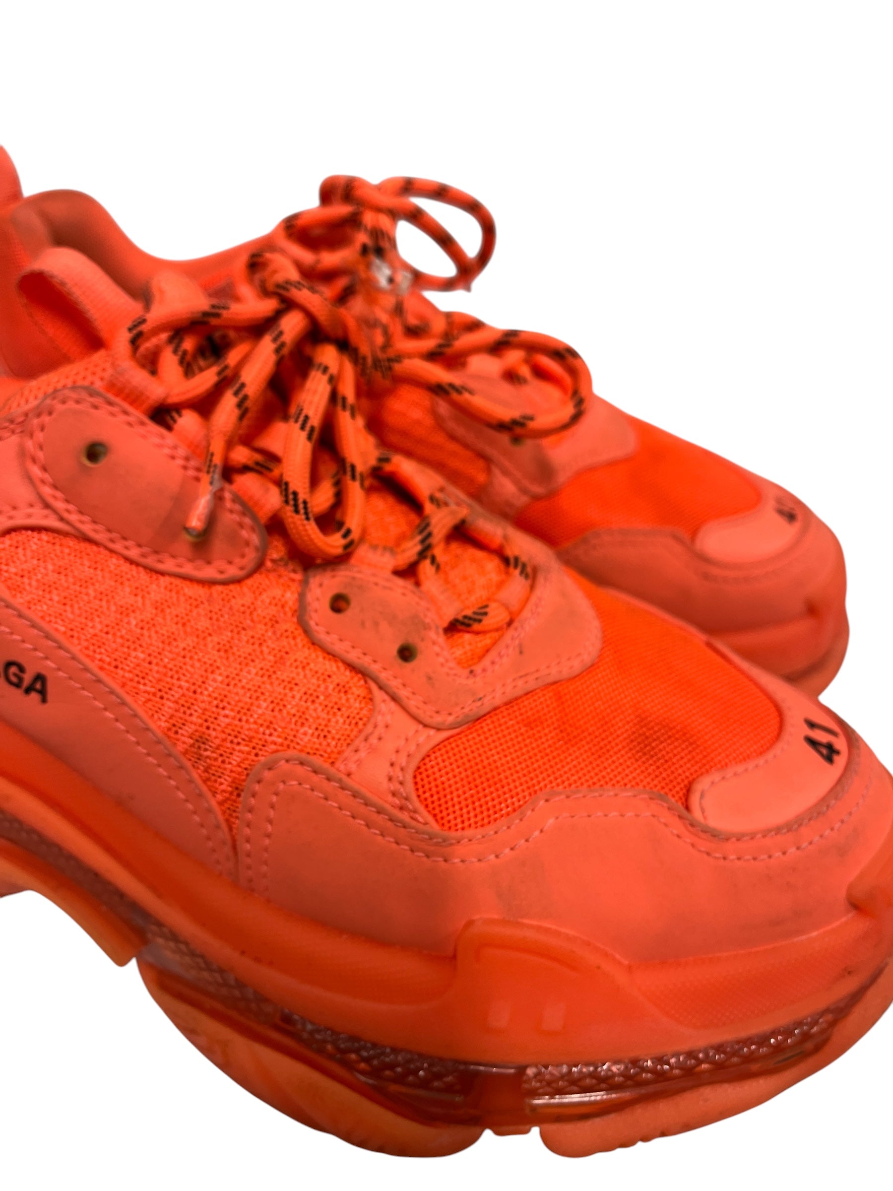 BALENCIAGA/Low-Sneakers/US 8/Nylon/ORN/Triple S view 4