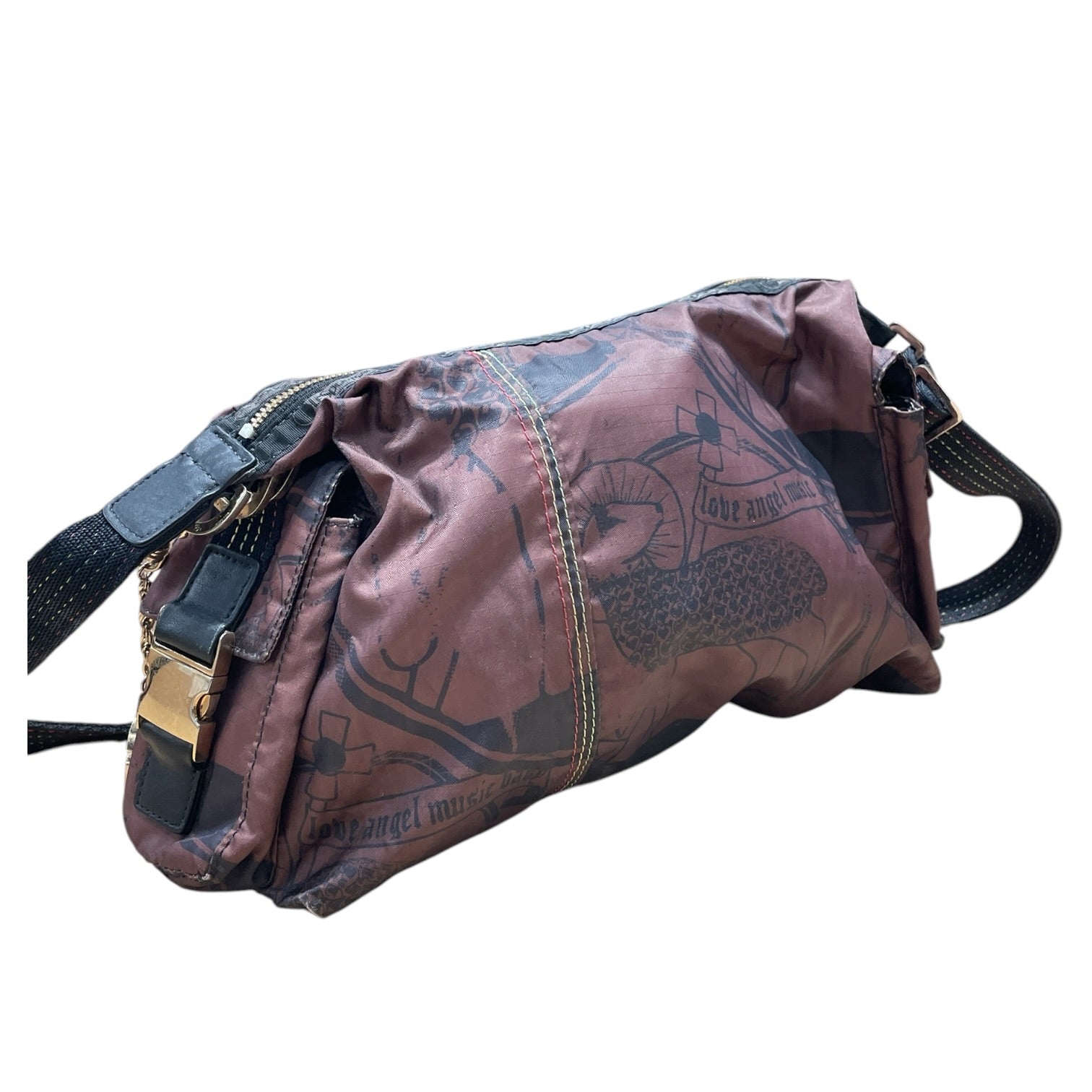 LESPORTSAC/L.A.M.B./Cross Body Bag/Nylon/BRD/Vintage 2004 Hella Hobo Bag view 3