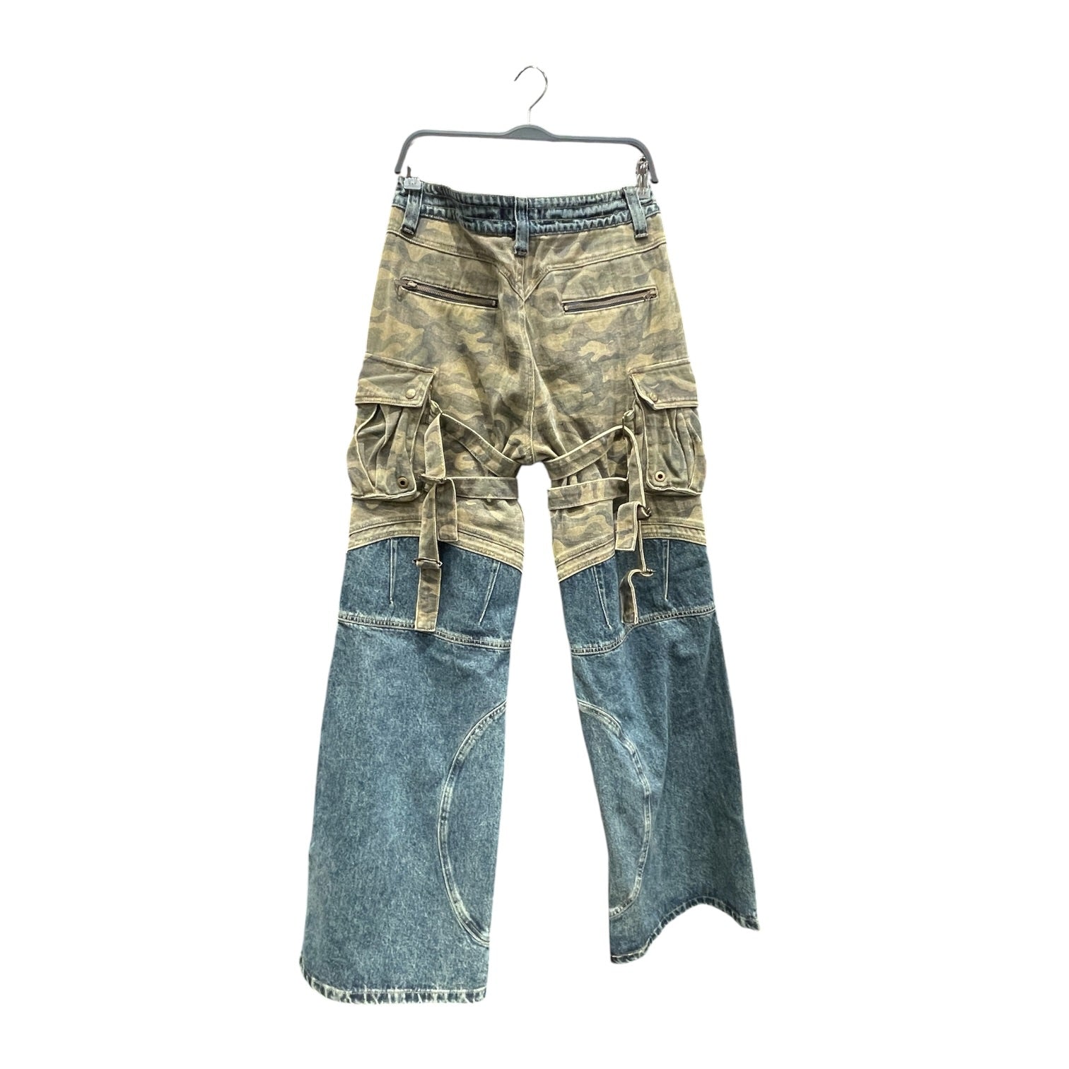 PERSONSOUL/Cargo Pants/XL/Cotton/MLT/Camo Splicing Denim Jeans view 2