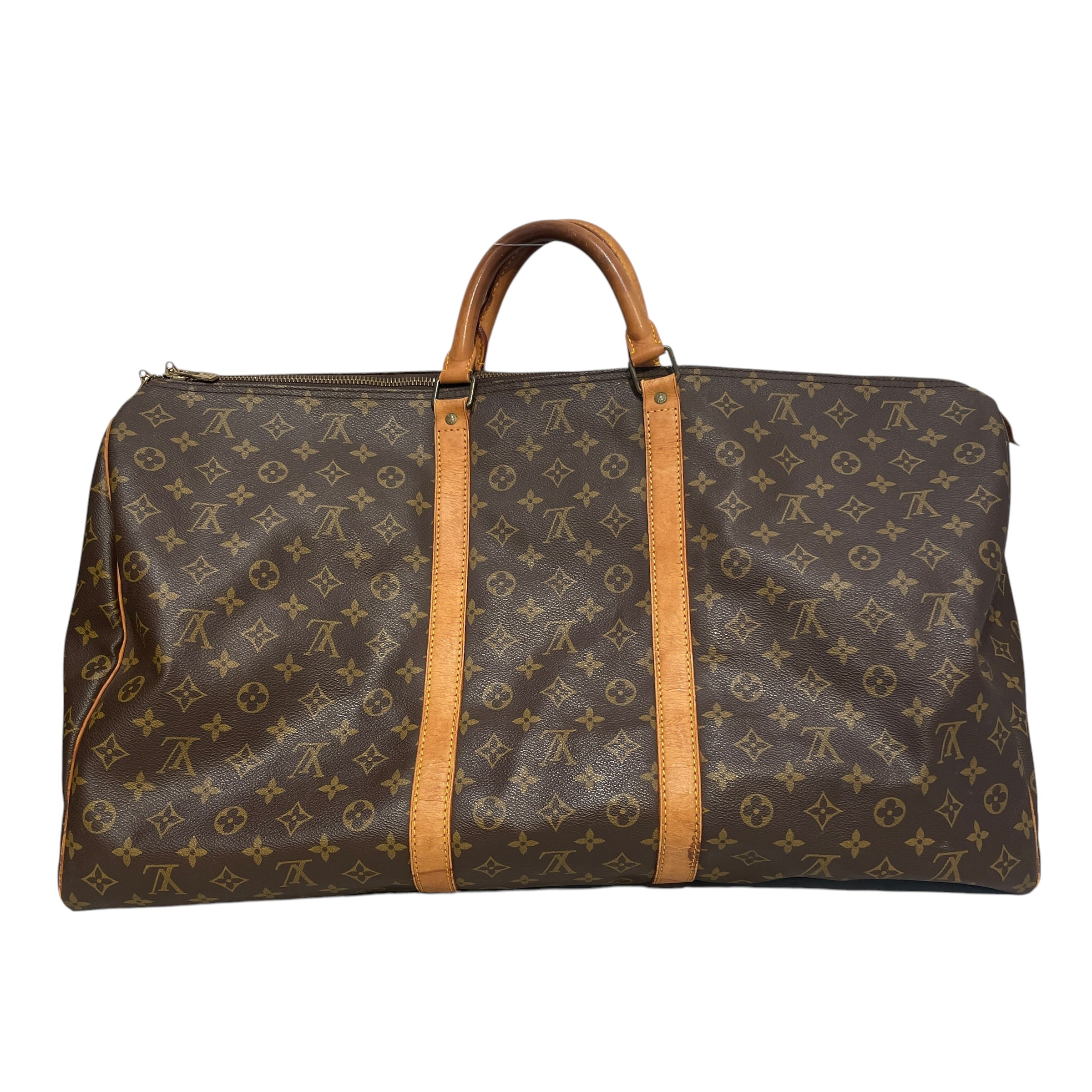LOUIS VUITTON/Bag/Monogram/Leather/BRW/Monogram Coated Keepall 60 view 2