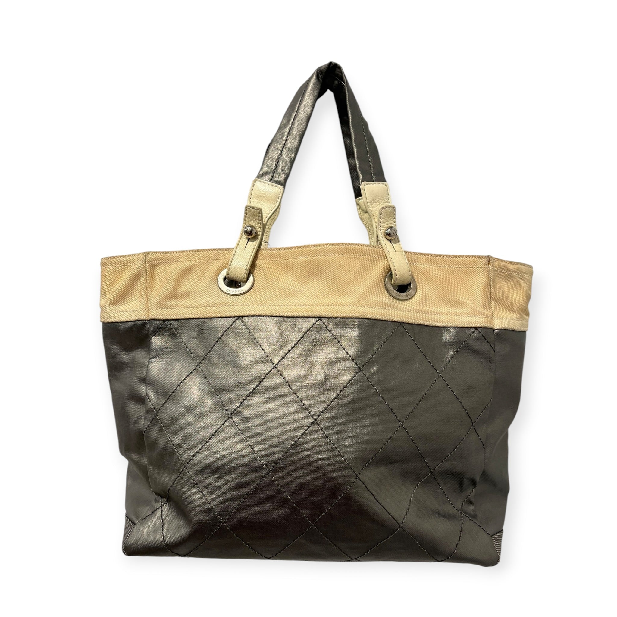CHANEL/Bag/Cotton/SLV/BIARRITZ TOTE SILVER view 1