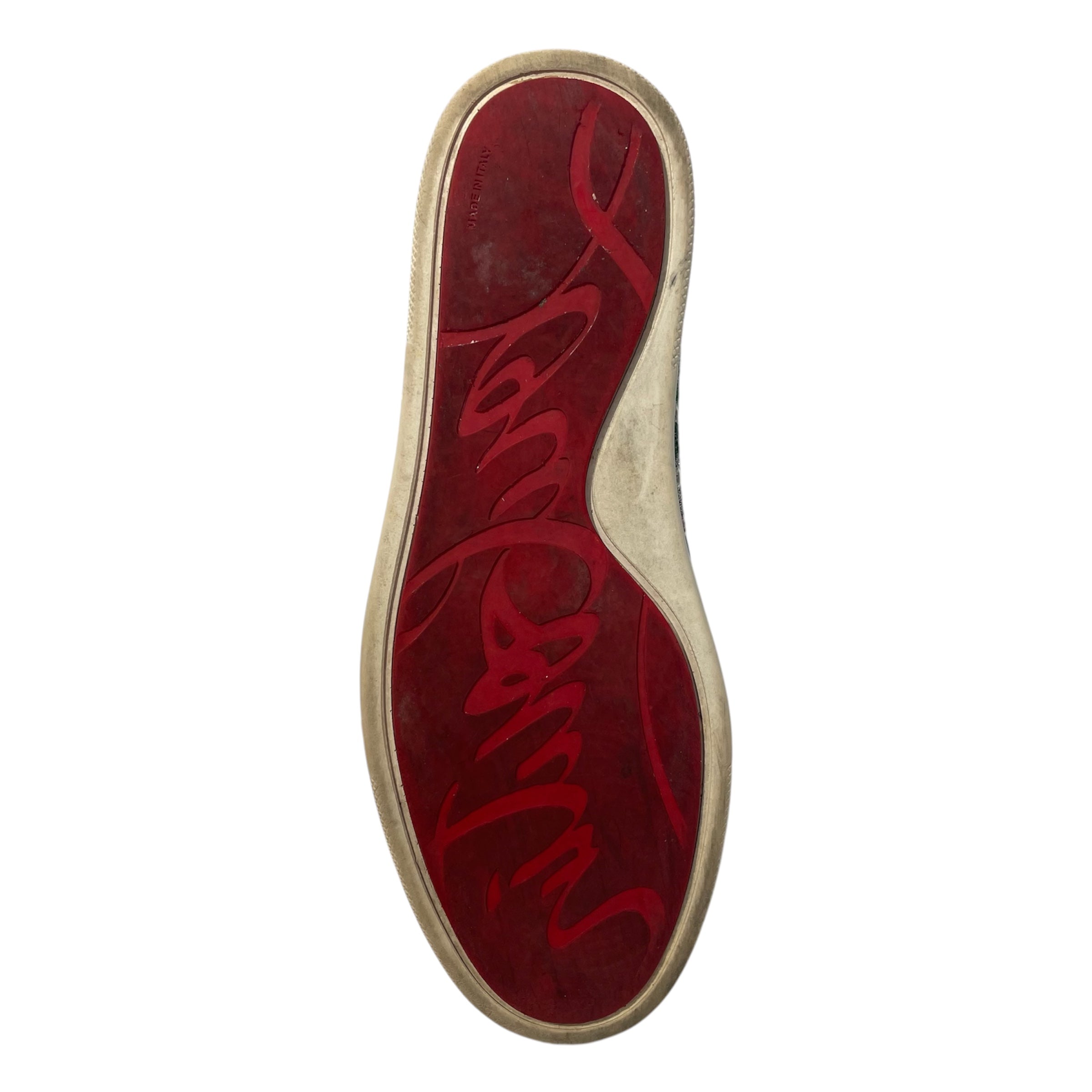 Christian Louboutin/Low-Sneakers/EU 41/All Over Print/Suede/GRN/Glitter Spikes view 4