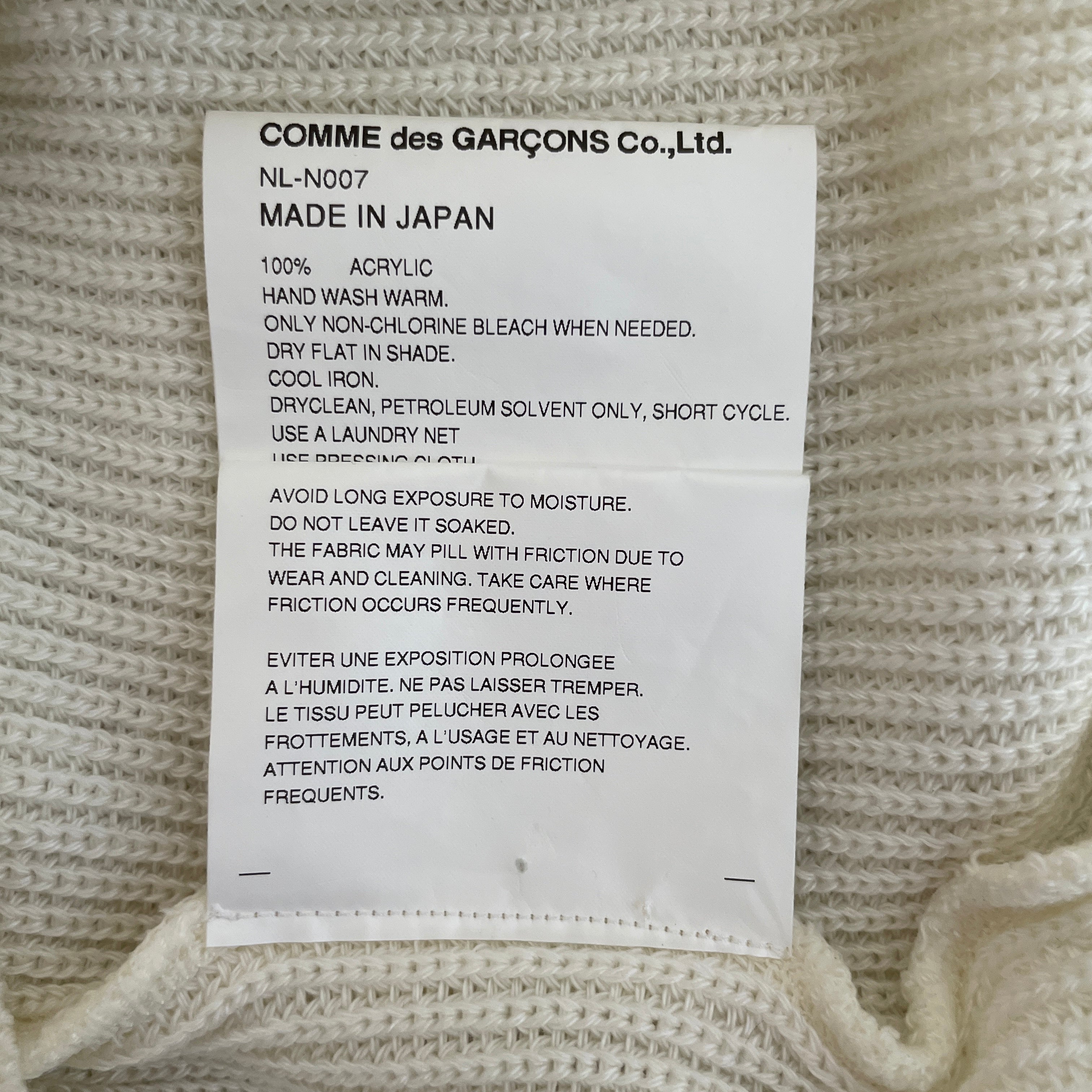 COMME des GARCONS GIRL/Sweater/S/Cotton/CRM/Pullover/Embroidered Bow Sweatshirt view 5