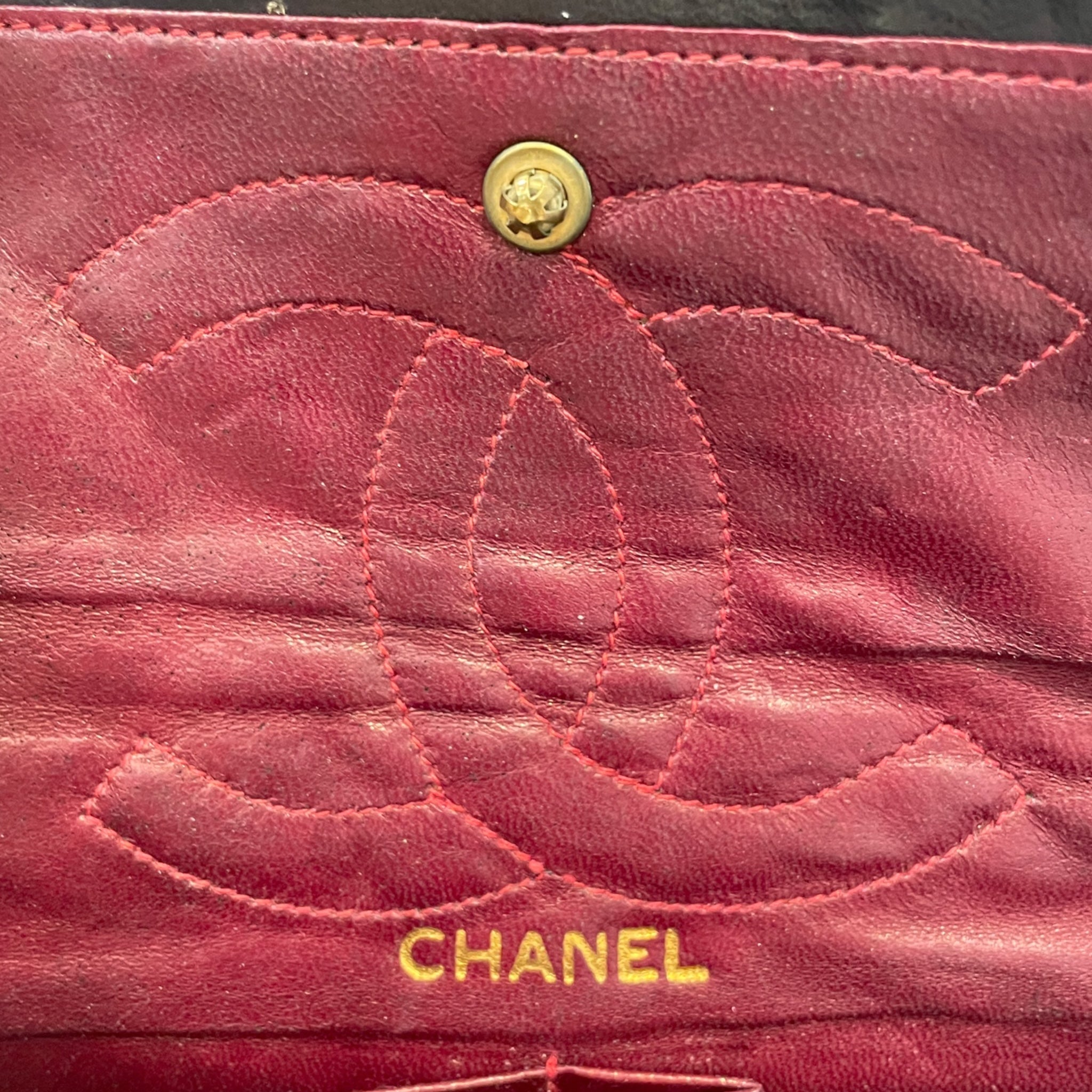 CHANEL/Bag/Lambskin/NVY/VINTAGE DOUBLE FLAP view 7