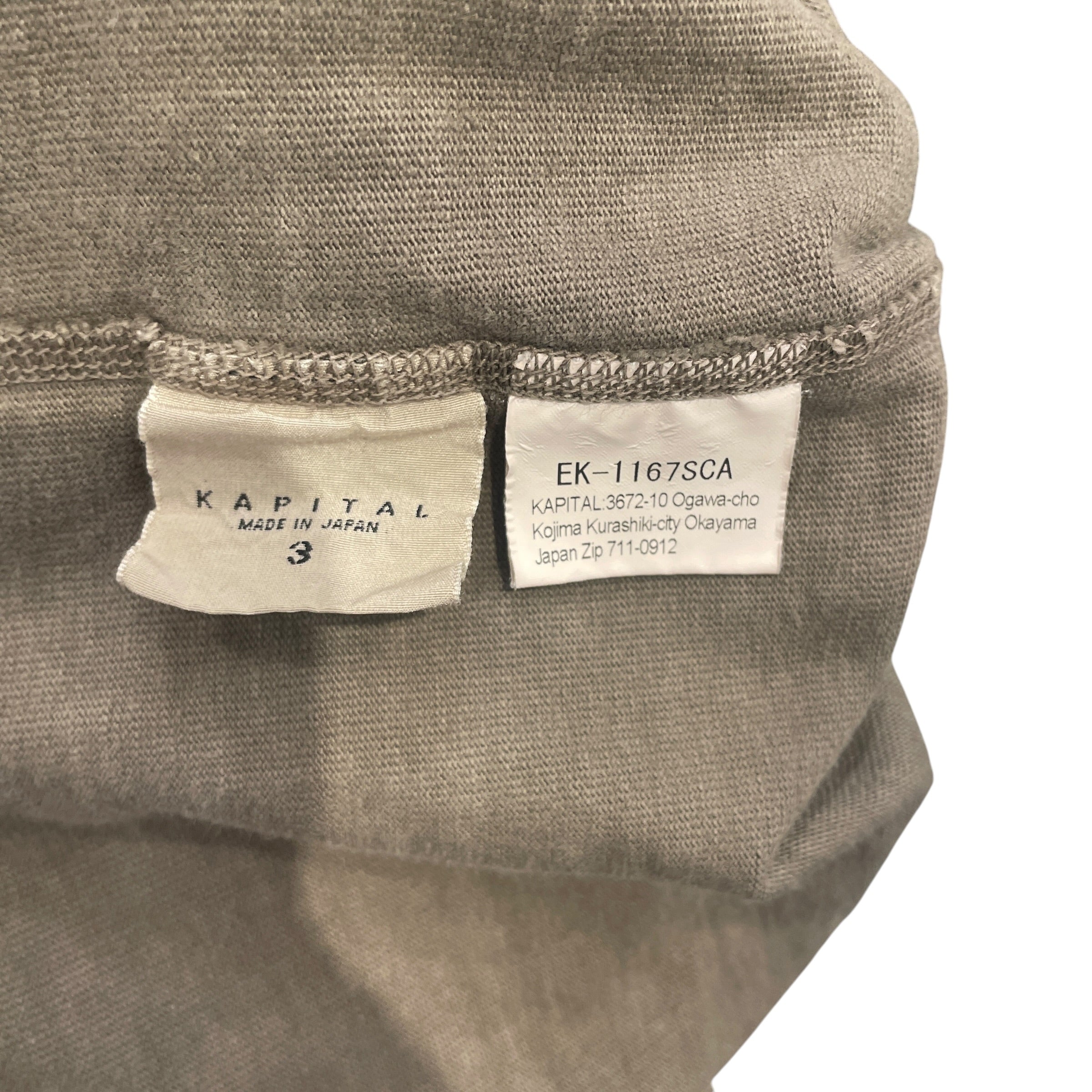 KAPITAL/T-Shirt/3/Cotton/GRN/KPAM LINE  OLIVE GRN view 4