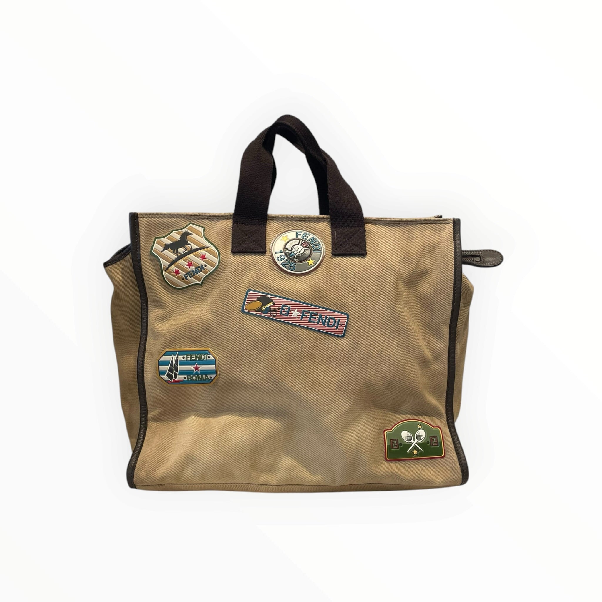 FENDI/Tote Bag/BEG/Travel Patches view 1
