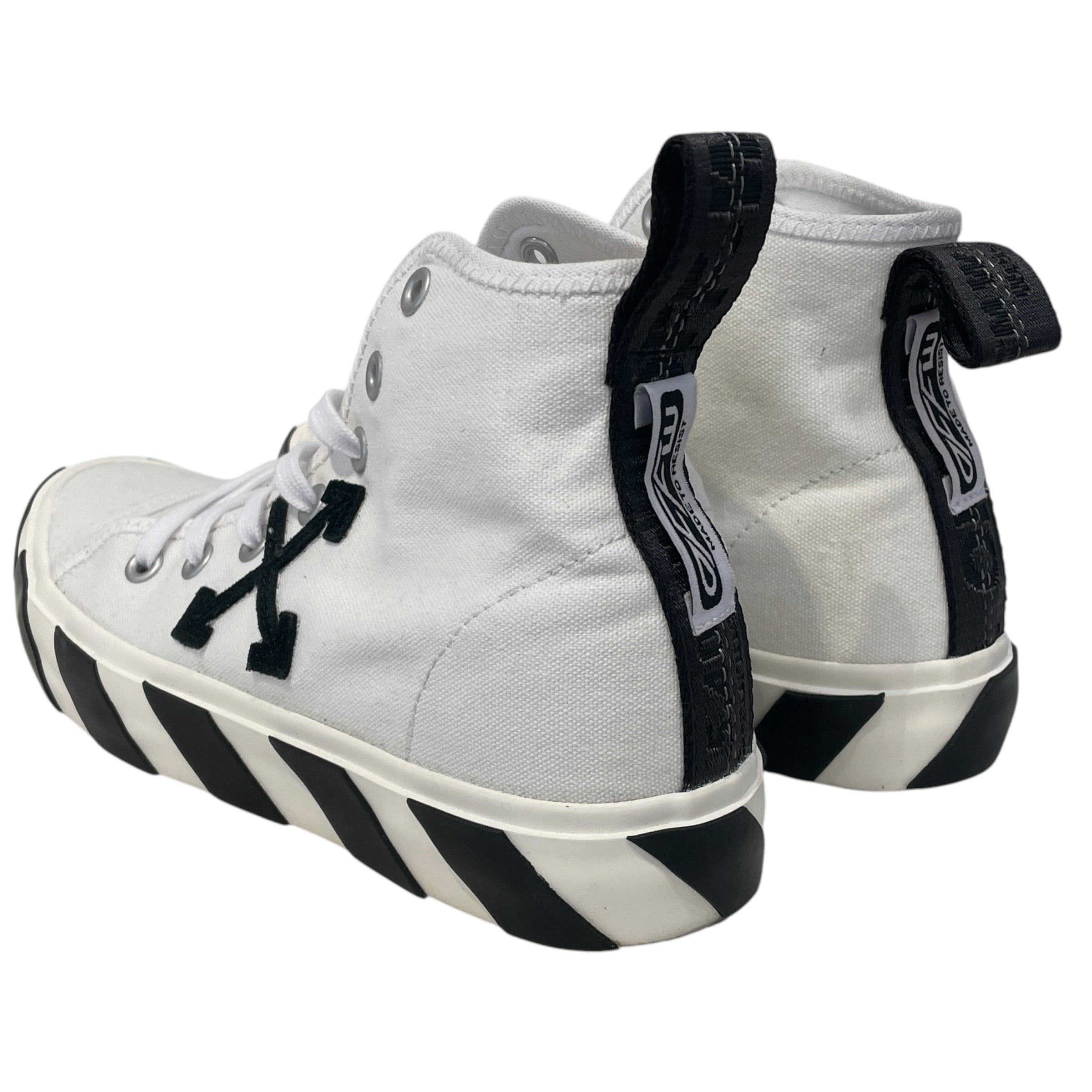 OFF-WHITE/Hi-Sneakers/EU 41/Stripe/WHT/Canvas Vulcanized view 2